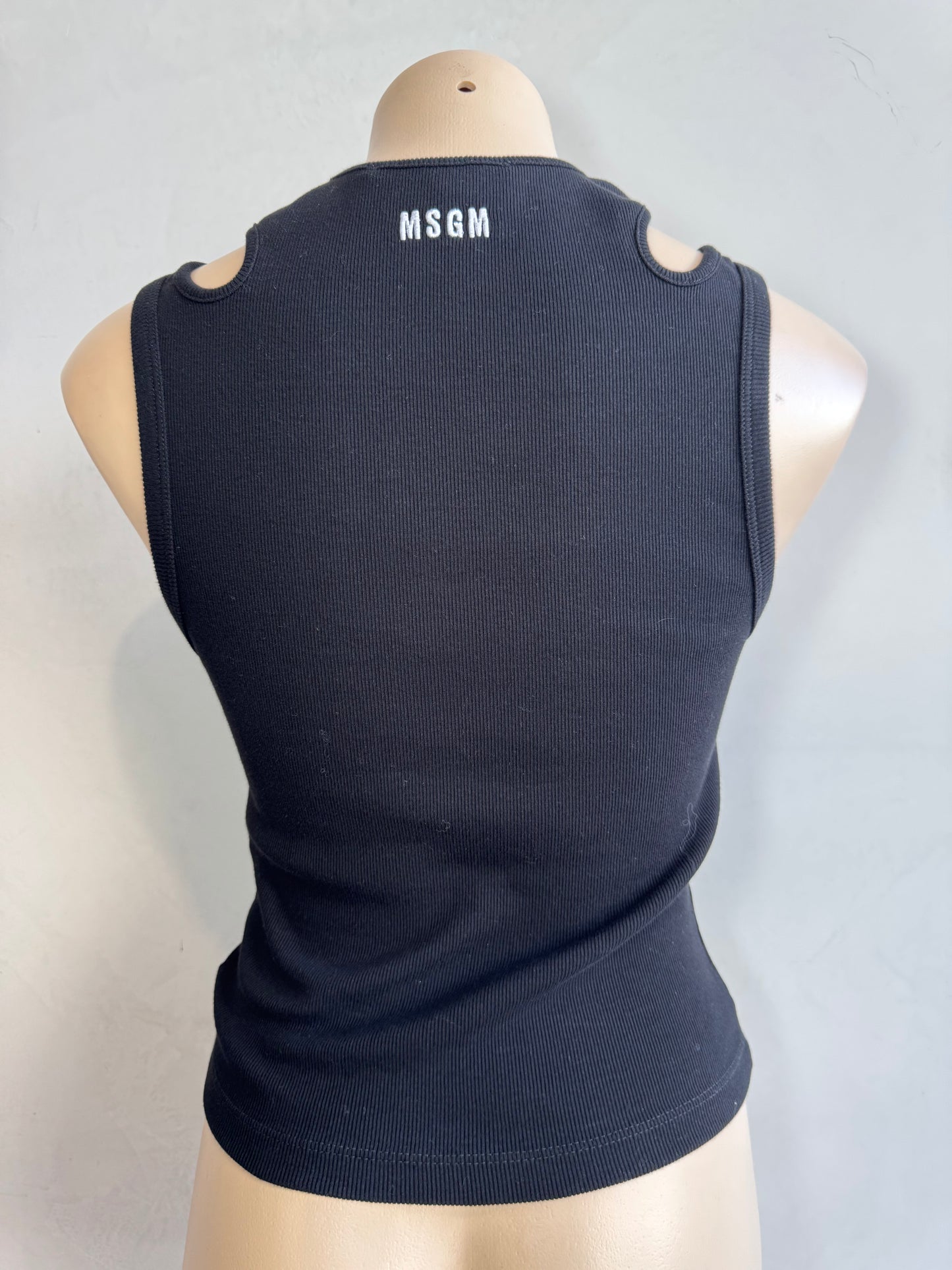 MSGM Black Tank Top - size M