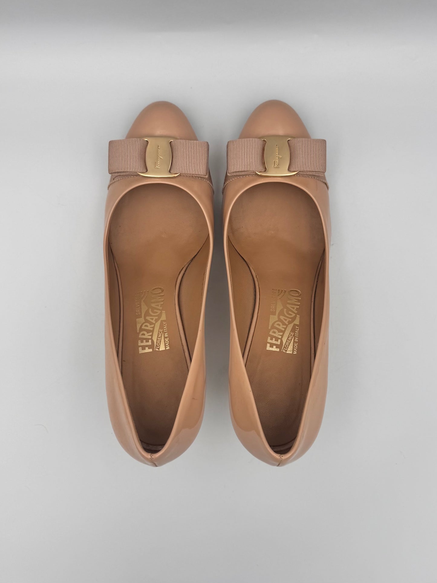 Salvatore Ferragamo Nude Patent Size 7.5