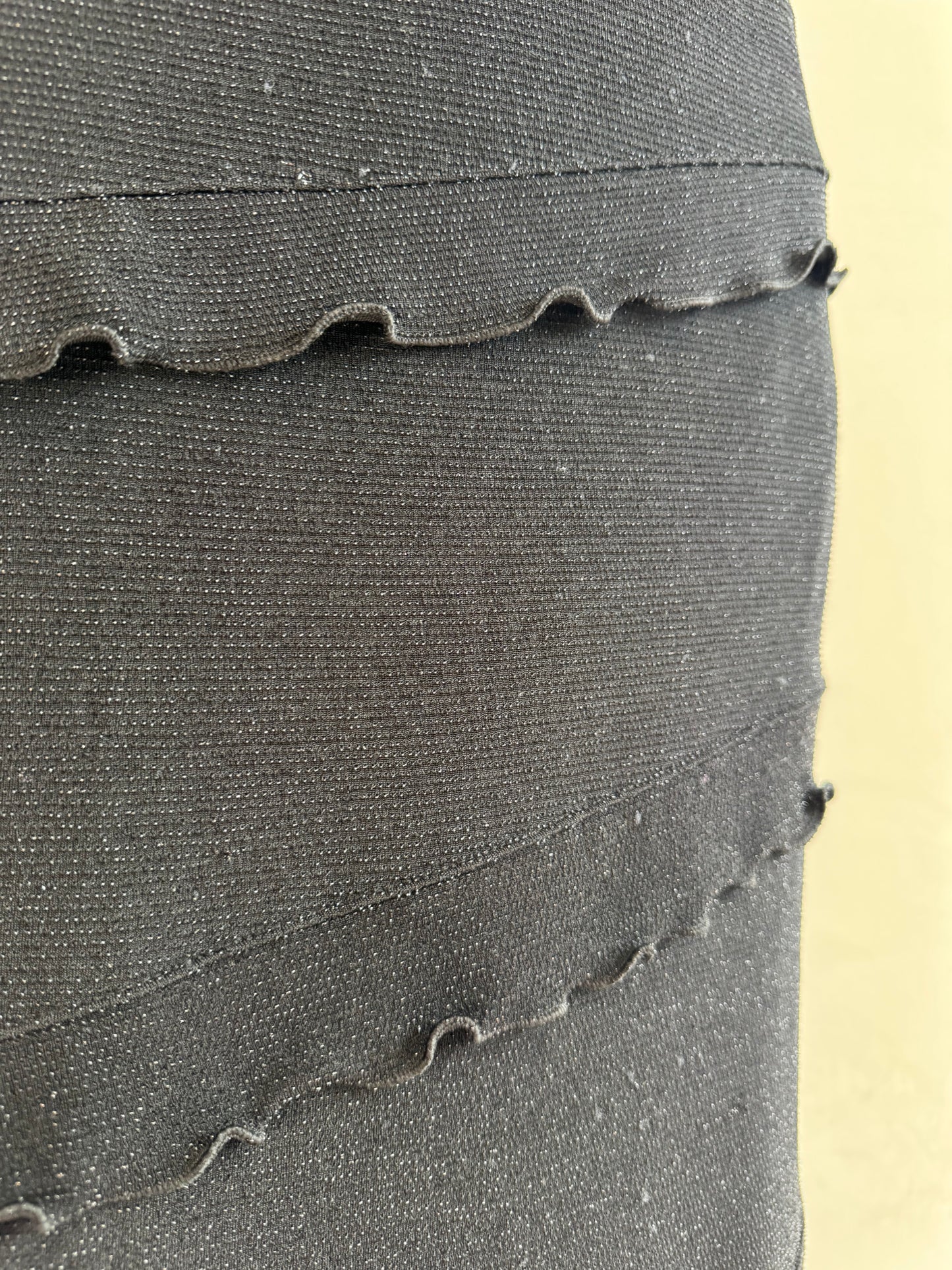 Sparkle Black Long Ruffle Skirt - size M