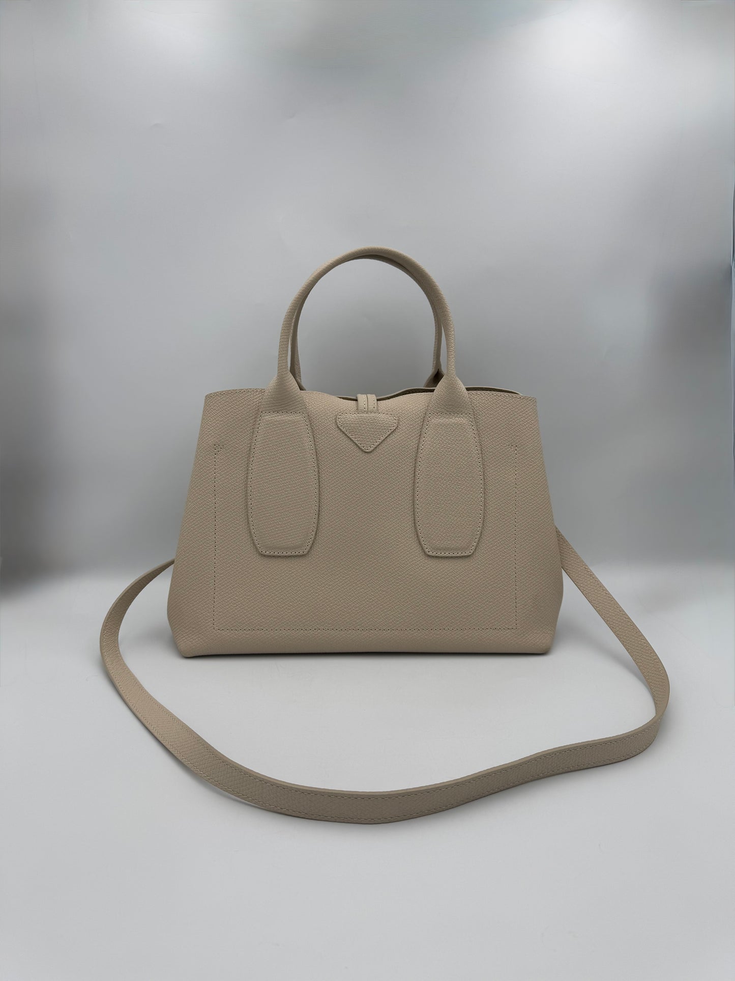 Longchamp Le Roseau Medium in Cream Handbag