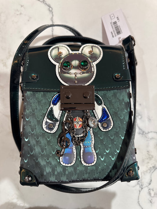 Boxed teddy crossbody bag