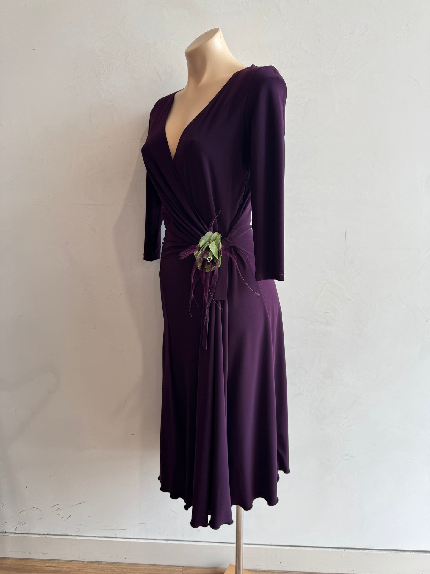Gerry Shaw purple wrap dress size 8