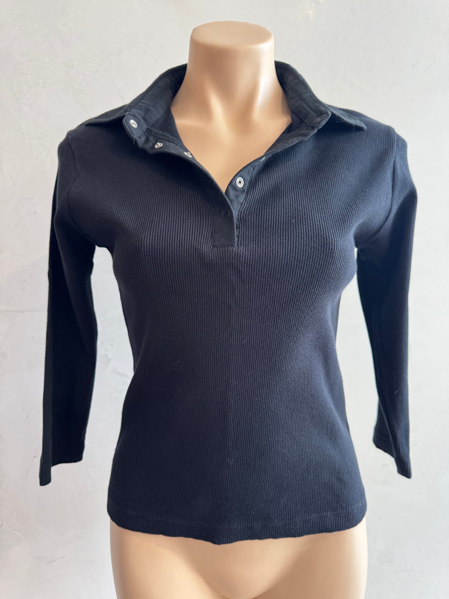 Yvonne Black polo top - size 10