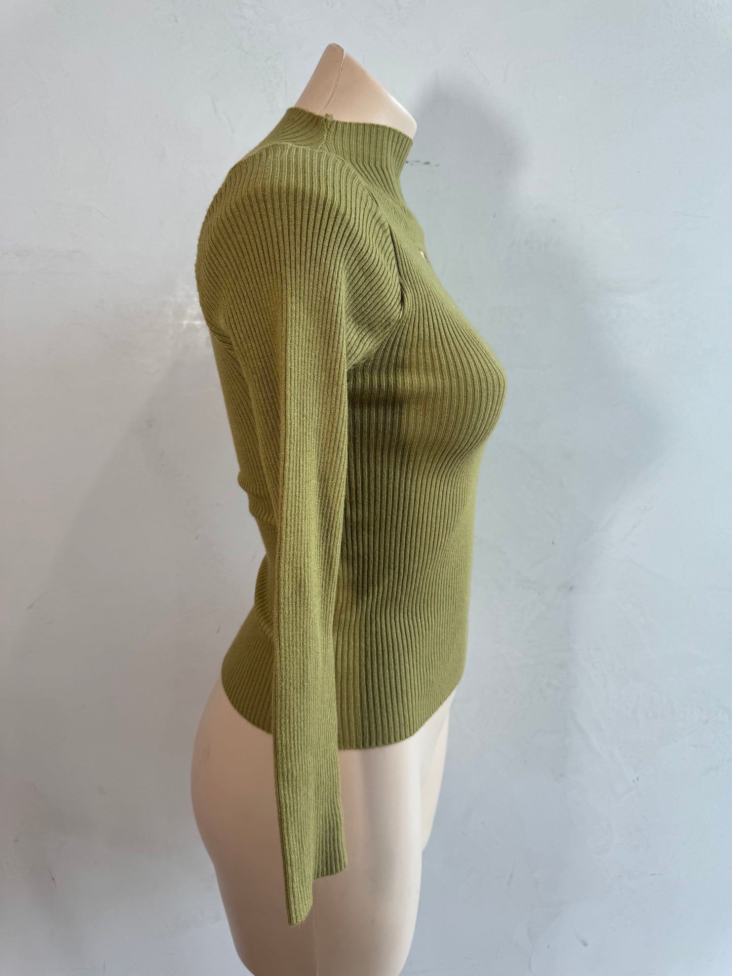 Green Cutout Knit Top - size xS
