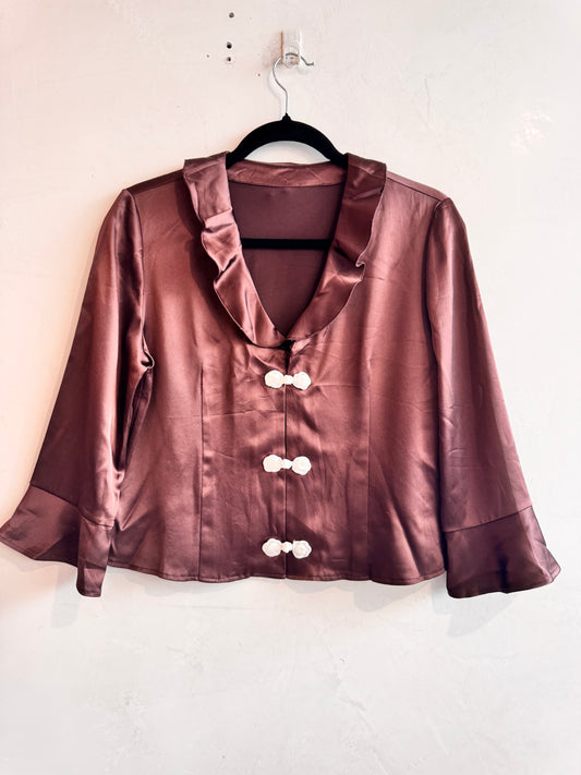 Chocolate Bell Sleeve Top - size S/M