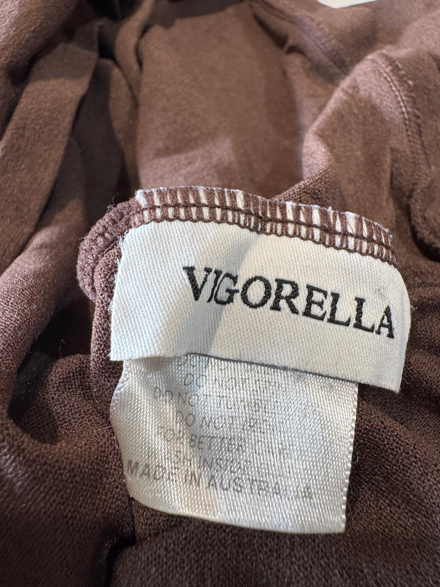 Vigorella Brown Stretch Top - size M