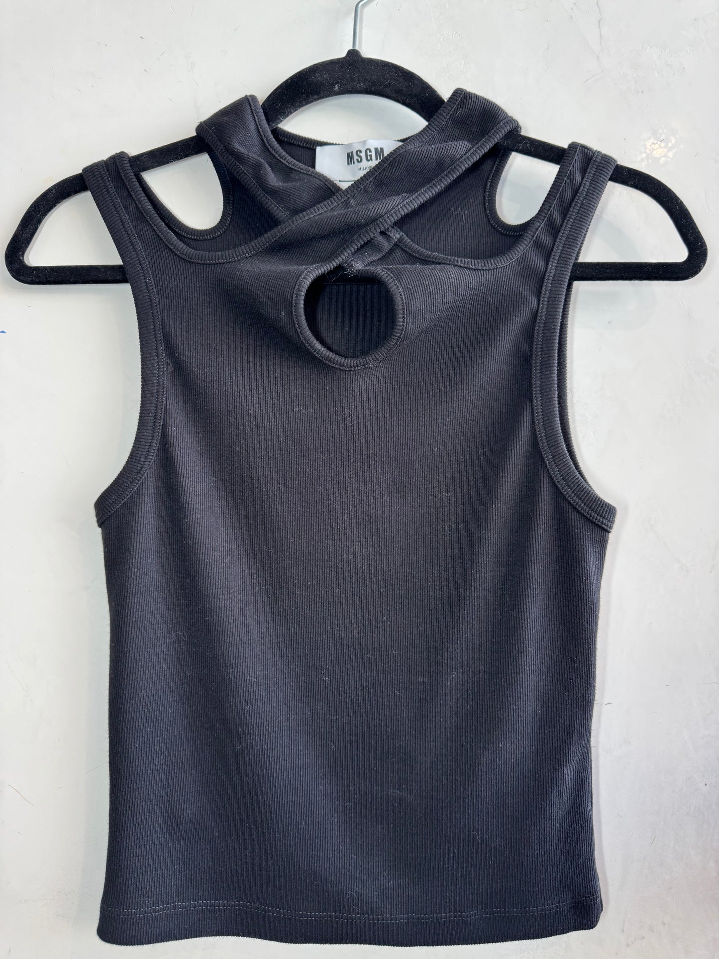 MSGM Black Tank Top - size M
