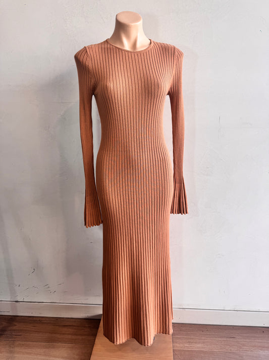 Friends with Frank brown knit Dress NWT - size S