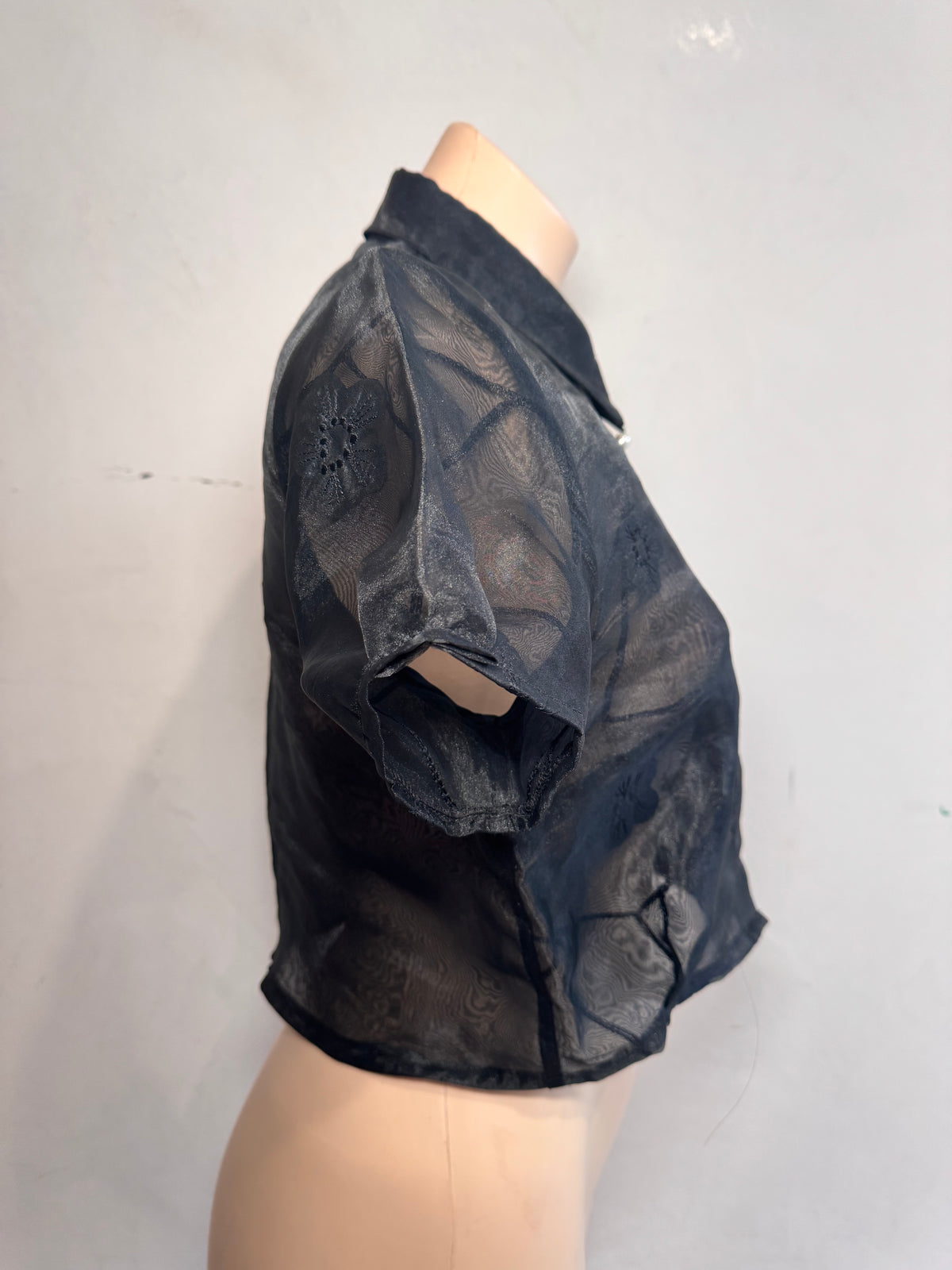 Upcycled Sandra Steiner semi Sheer Top - size M