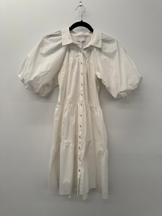 Witchery White Tiered Mini Dress - size 6