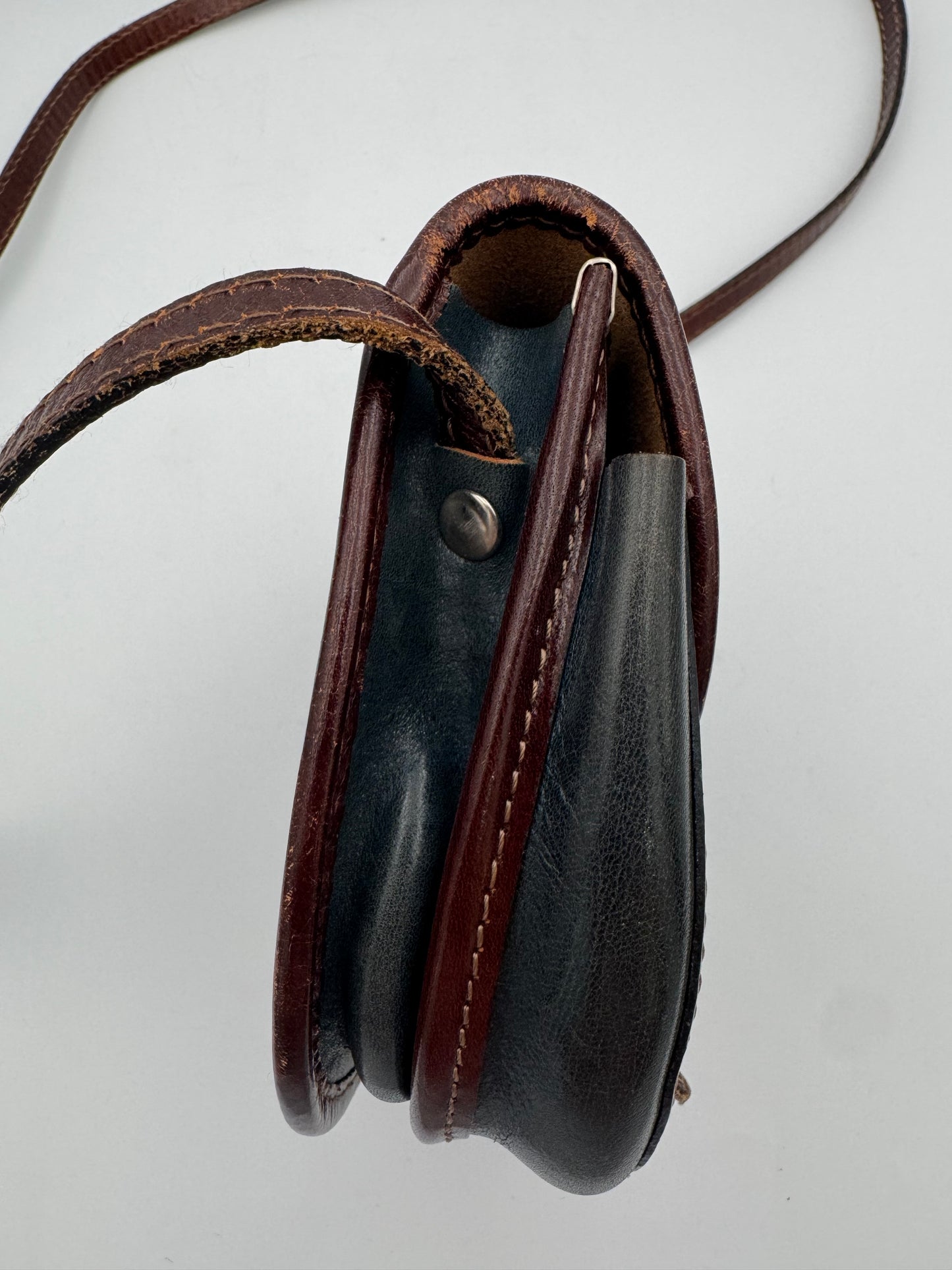 Vintage Vera Pelle Teal Mini Crossbody