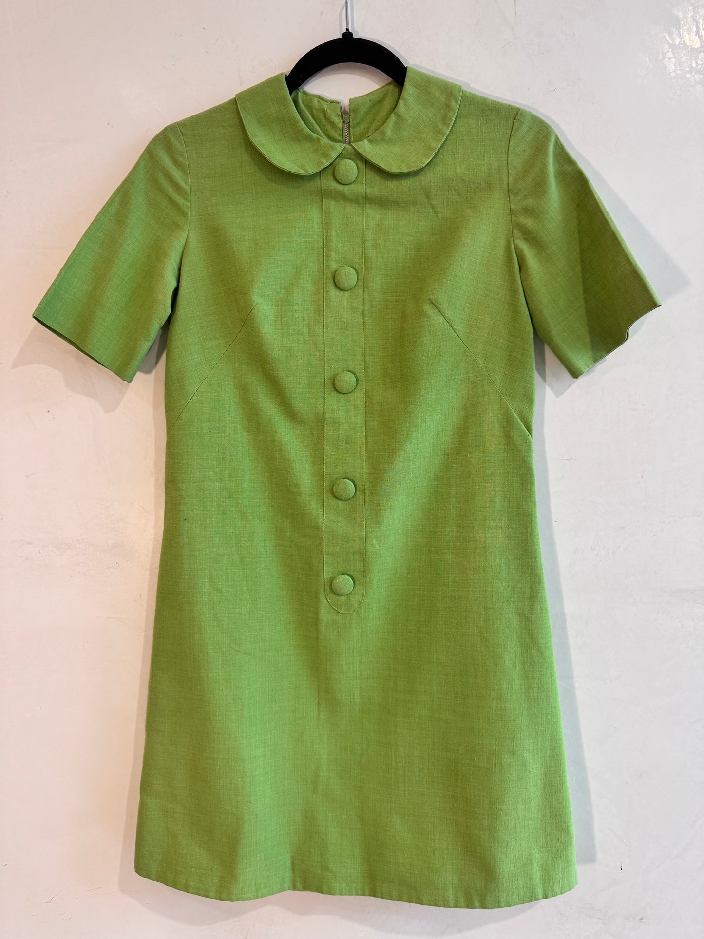 Retro Green Apple Mini Dress - size 8