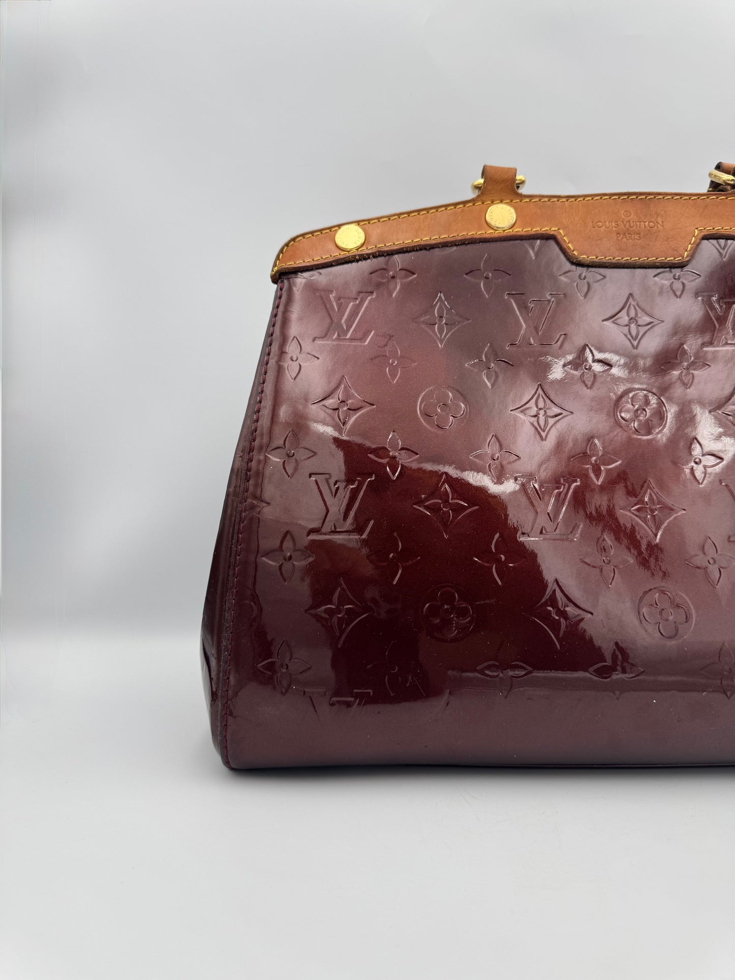 LOUIS VUITTON 2012 Monogram Vernis Brea MM Satchel