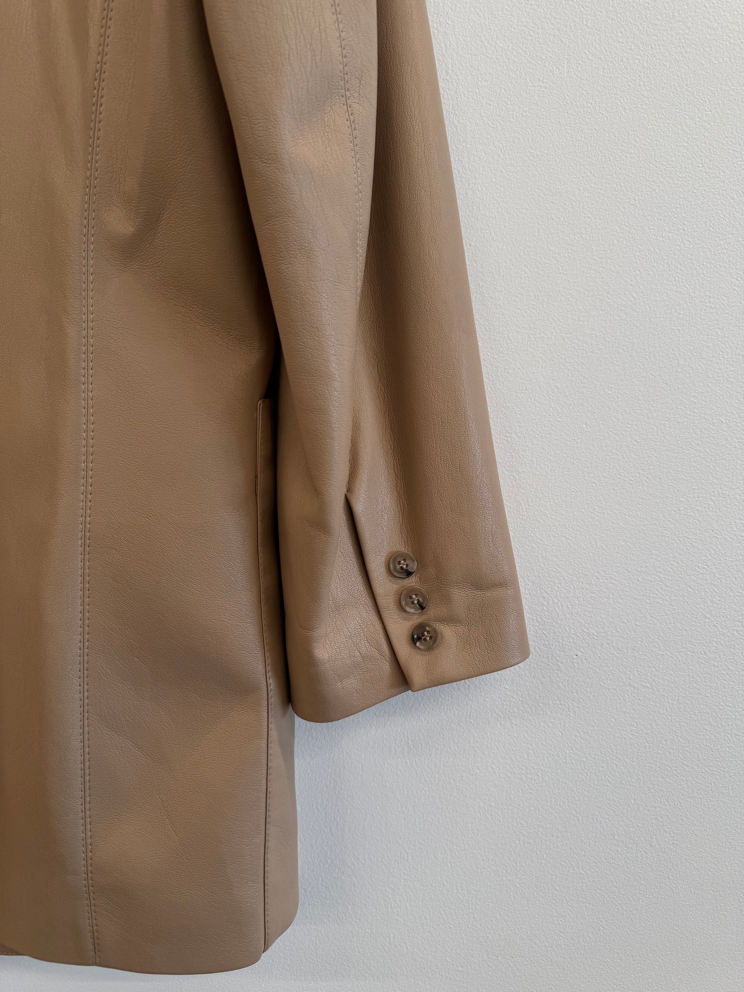 Nanuska Beige Vegan Blazer - Size L