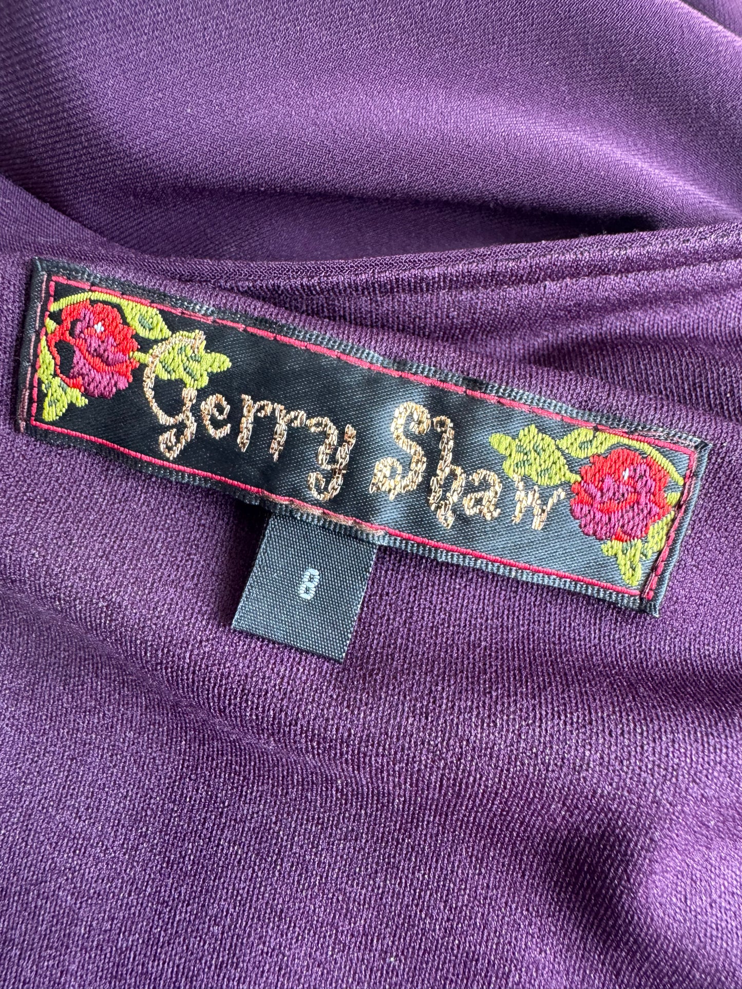 Gerry Shaw purple wrap dress size 8