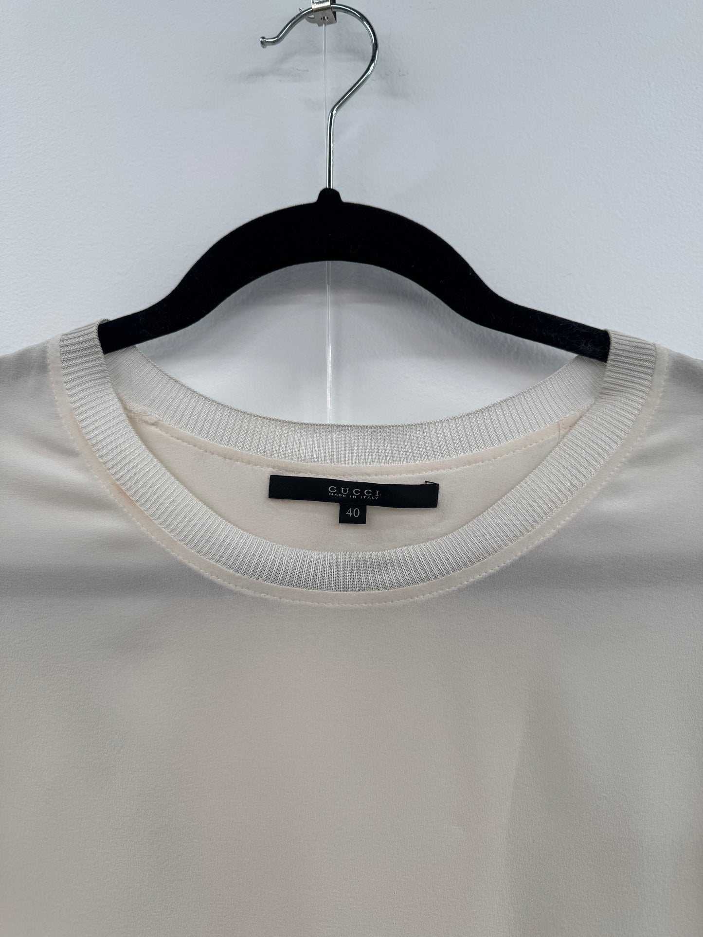 Gucci Ivory Silk Top Sz 40
