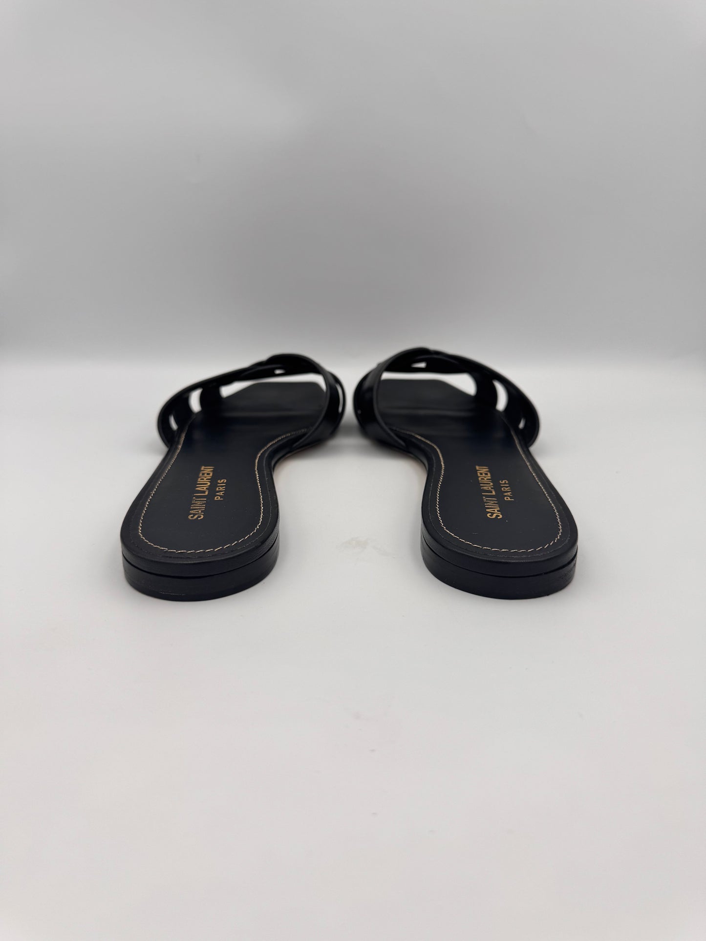 Yves Saint Laurent Black Slides Size 40