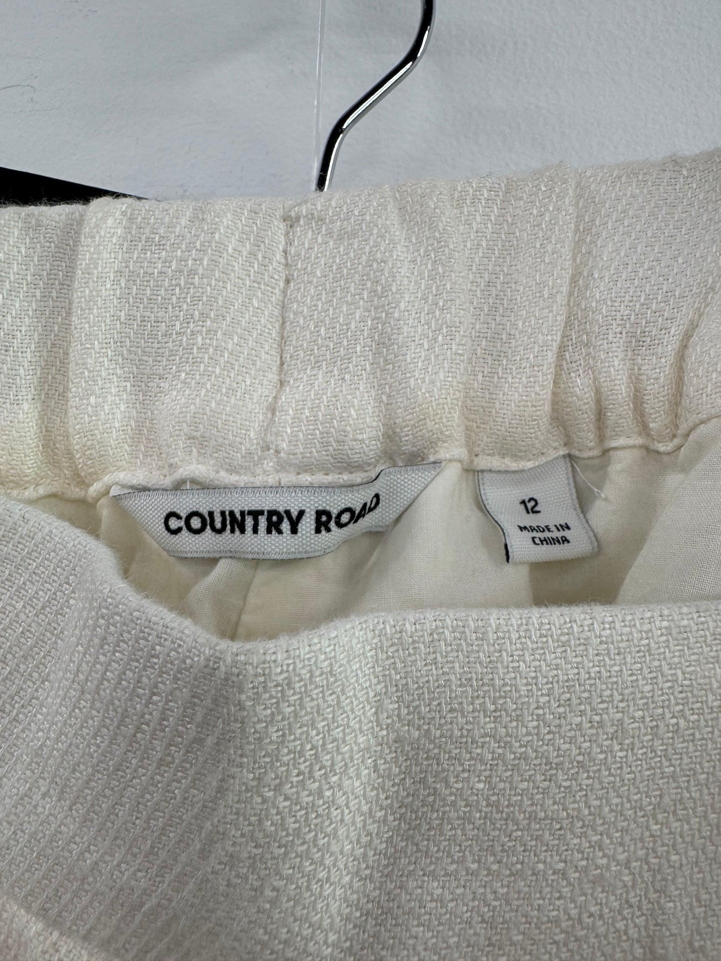 Country Road Cream Linen Pants Size 12