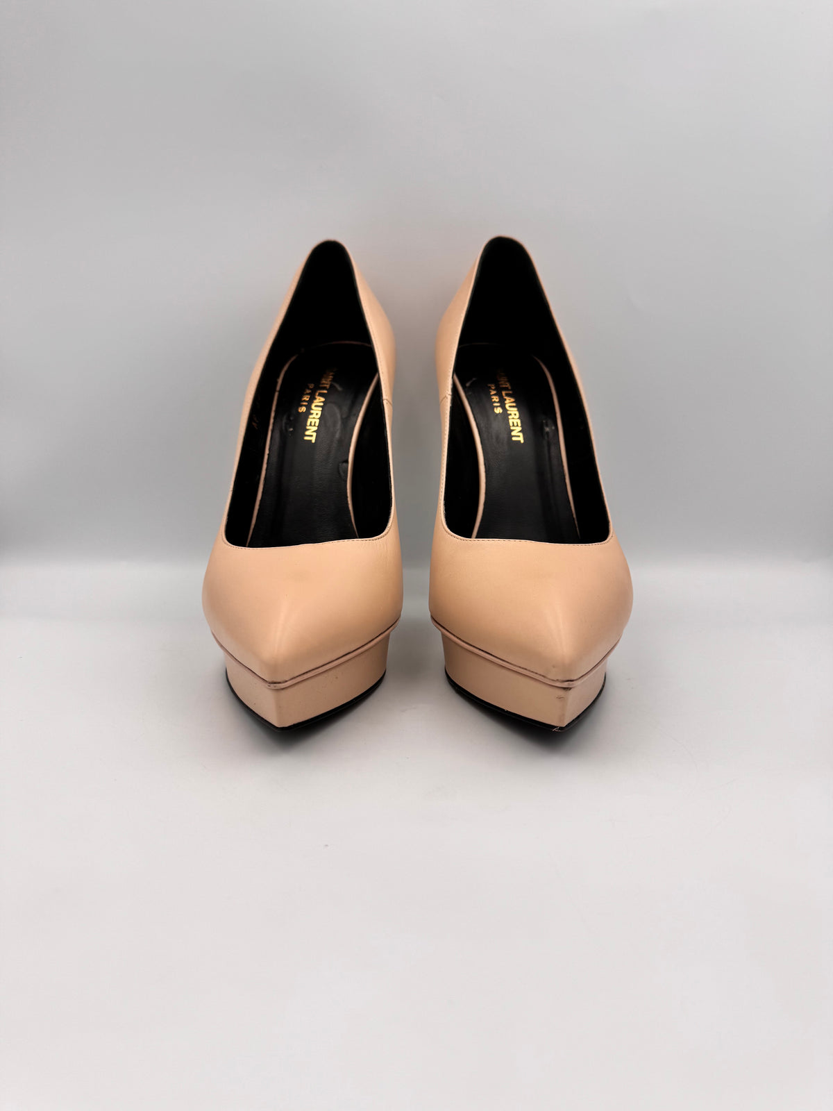 Saint Laurent Beige Platform Pump Size 39