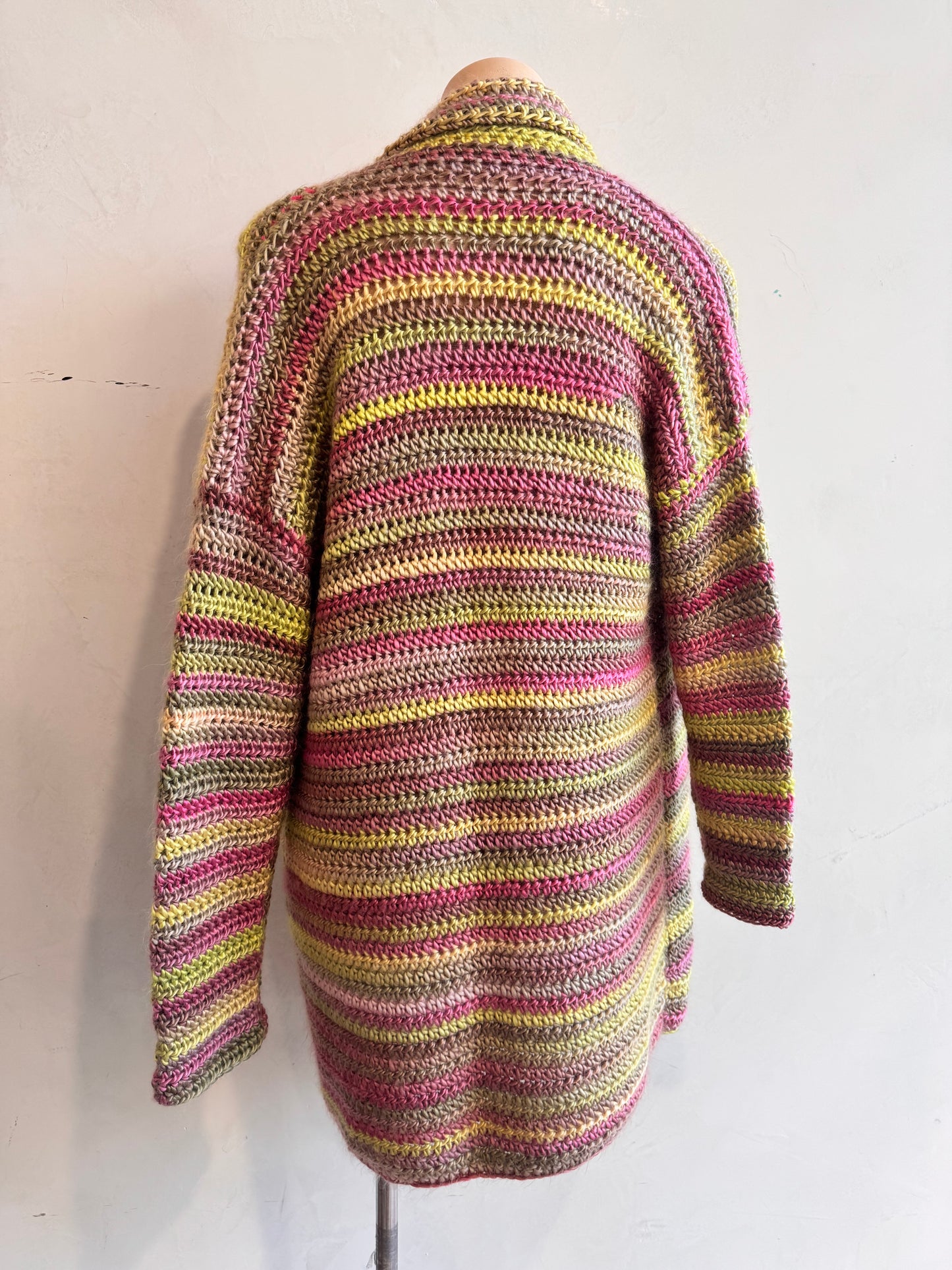 Colourful Handknit Cardigan - size M/L