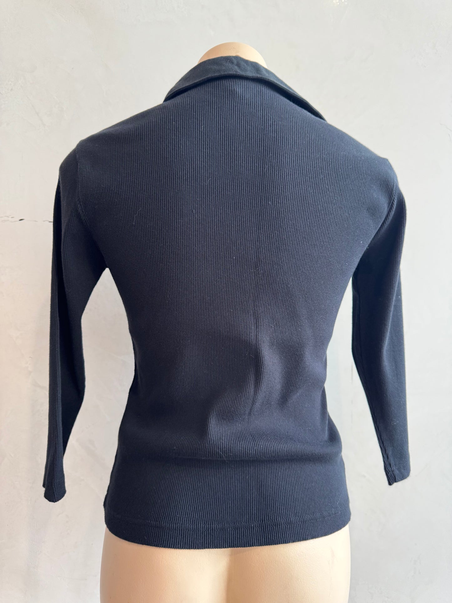 Yvonne Black polo top - size 10