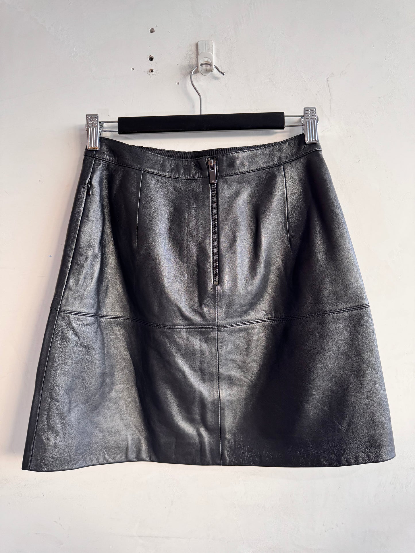 Marcs Black Mini Leather Skirt - size 6