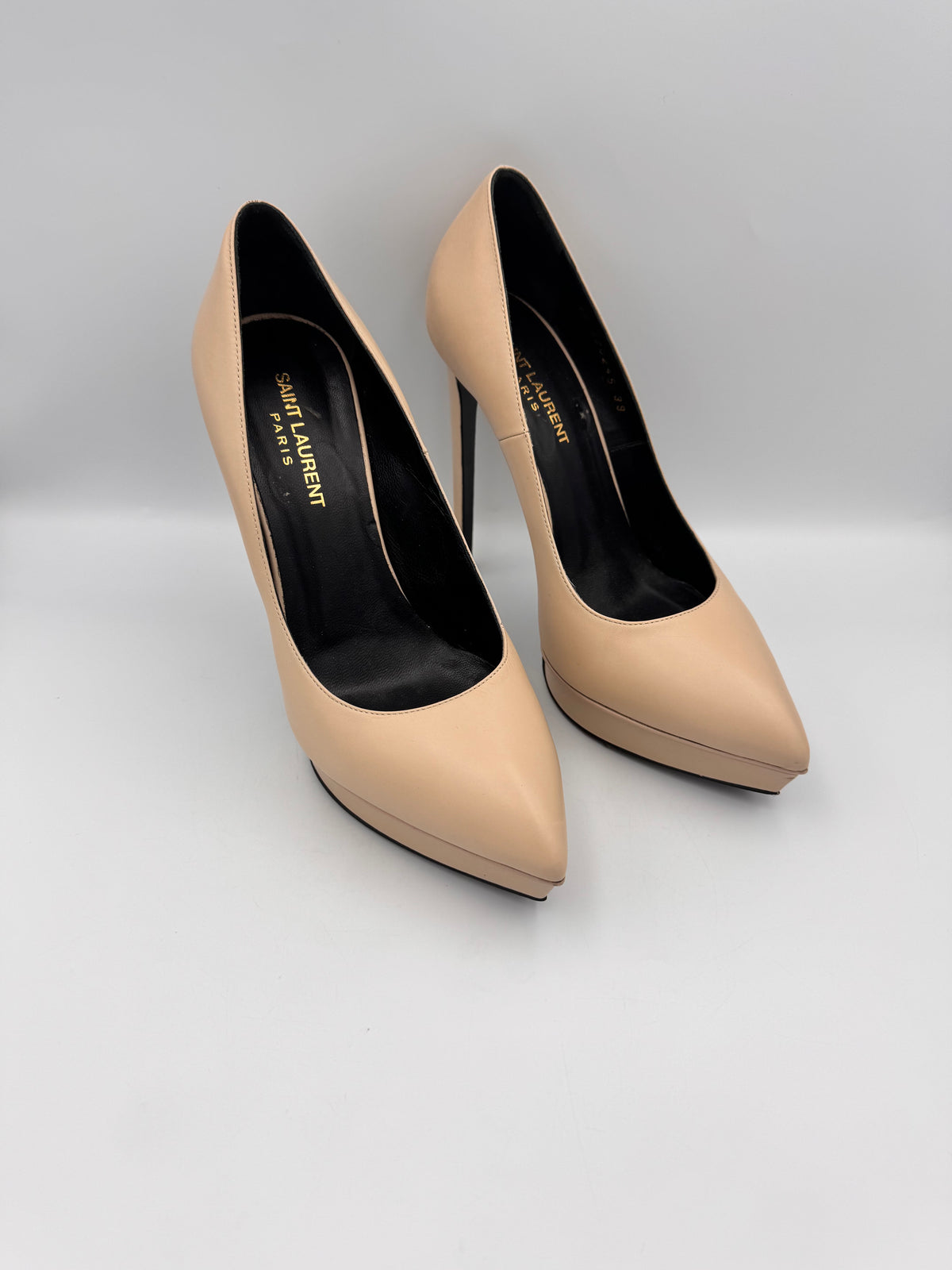 Saint Laurent Beige Platform Pump Size 39
