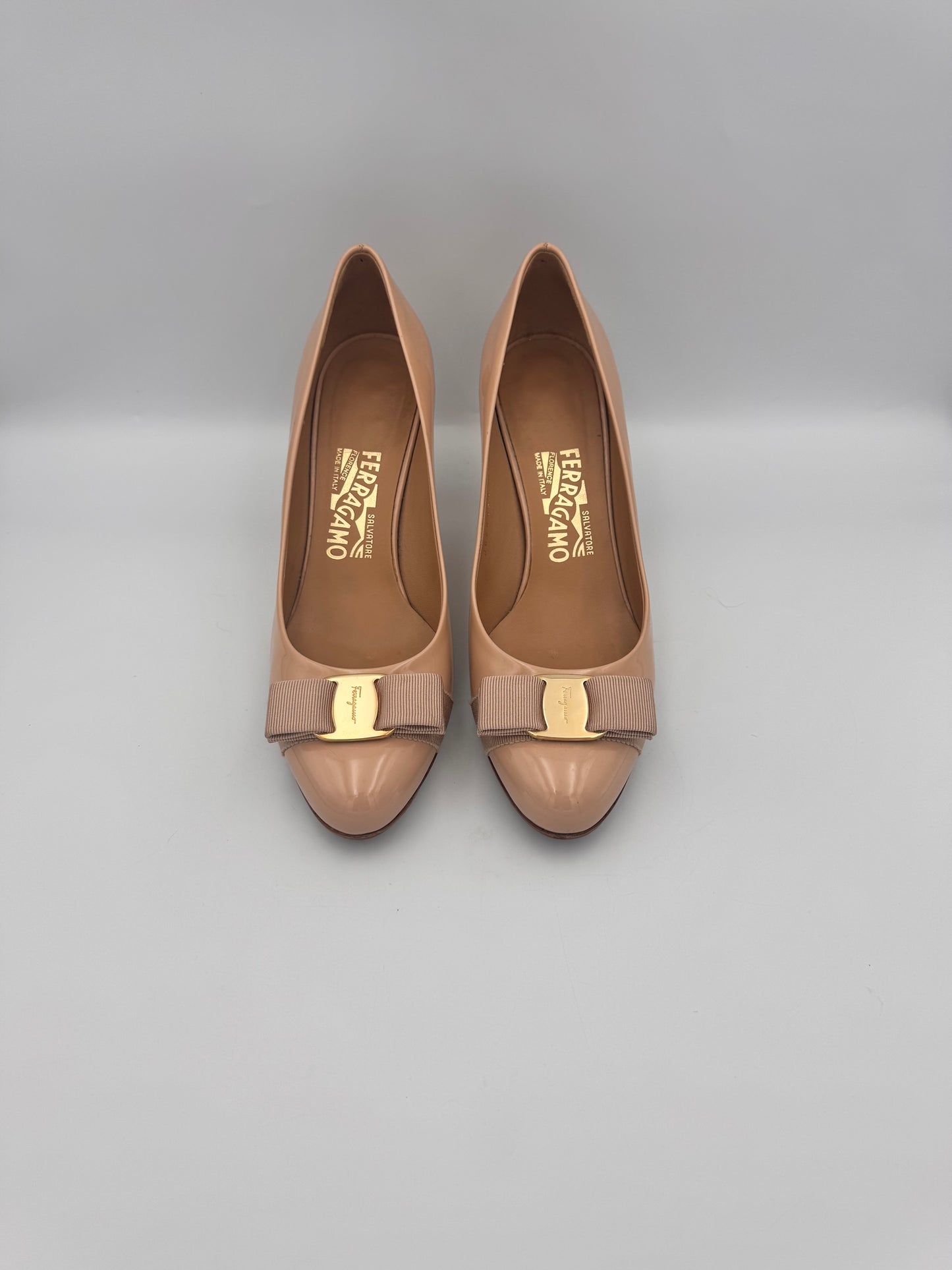 Salvatore Ferragamo Nude Patent Size 7.5