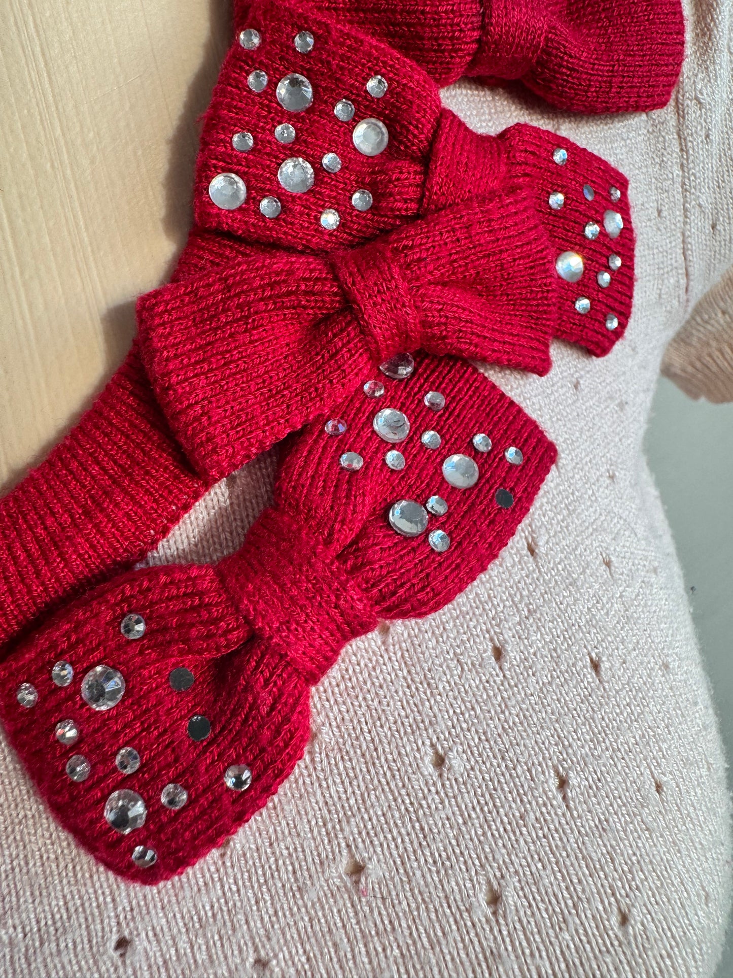 Alannah Hill pink knit top with Bow details - size 8