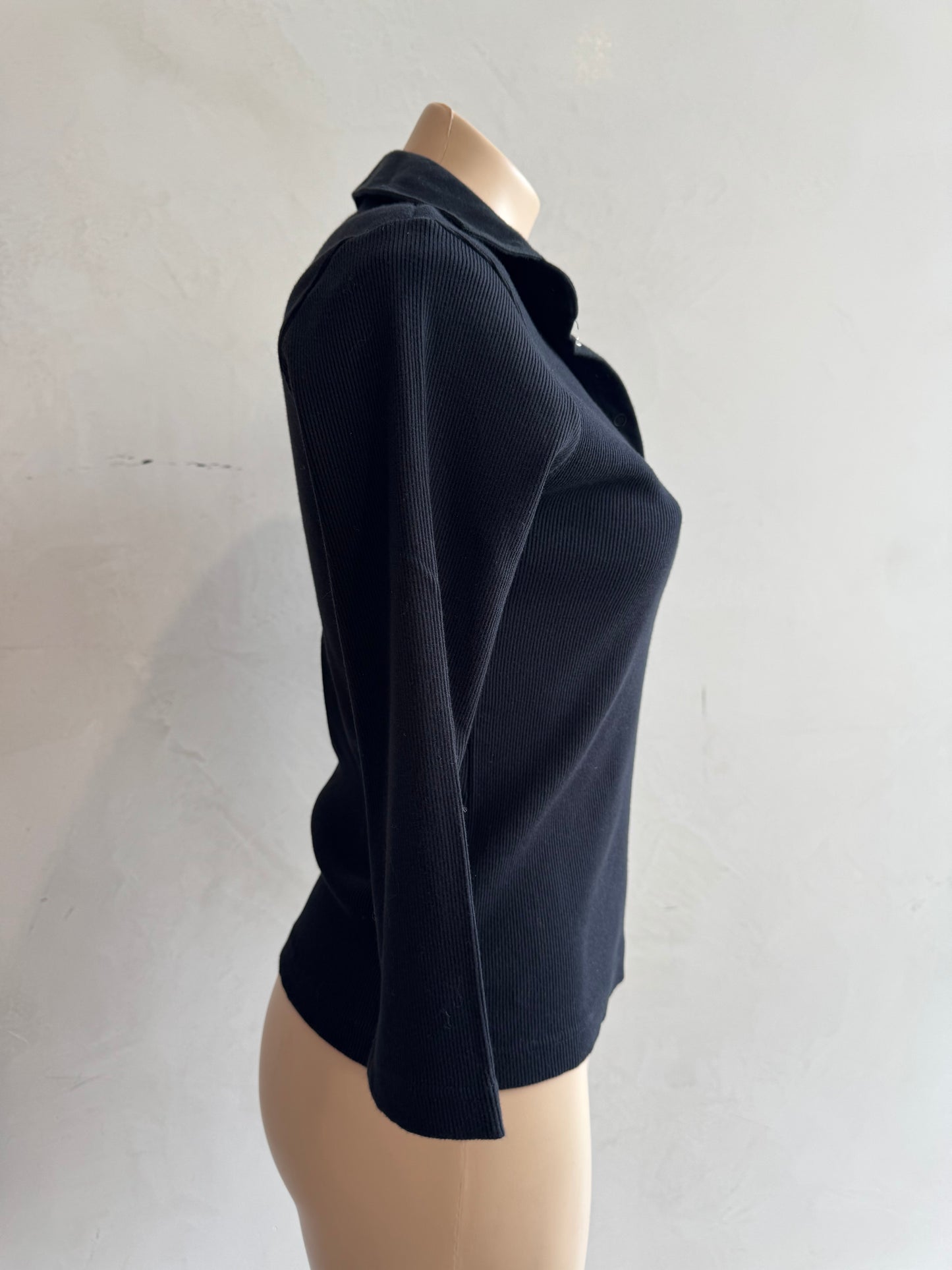 Yvonne Black polo top - size 10