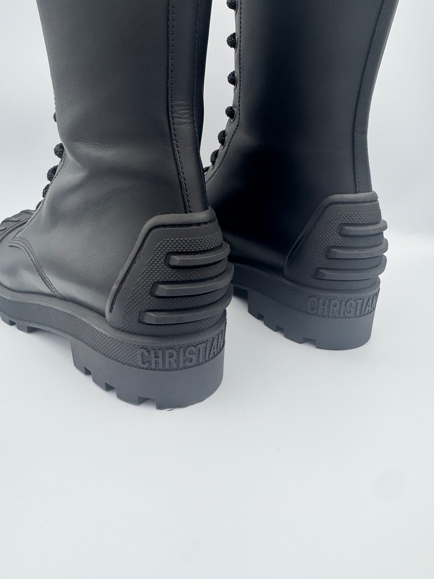 Christian Dior Lace Up Boots Size 38.5