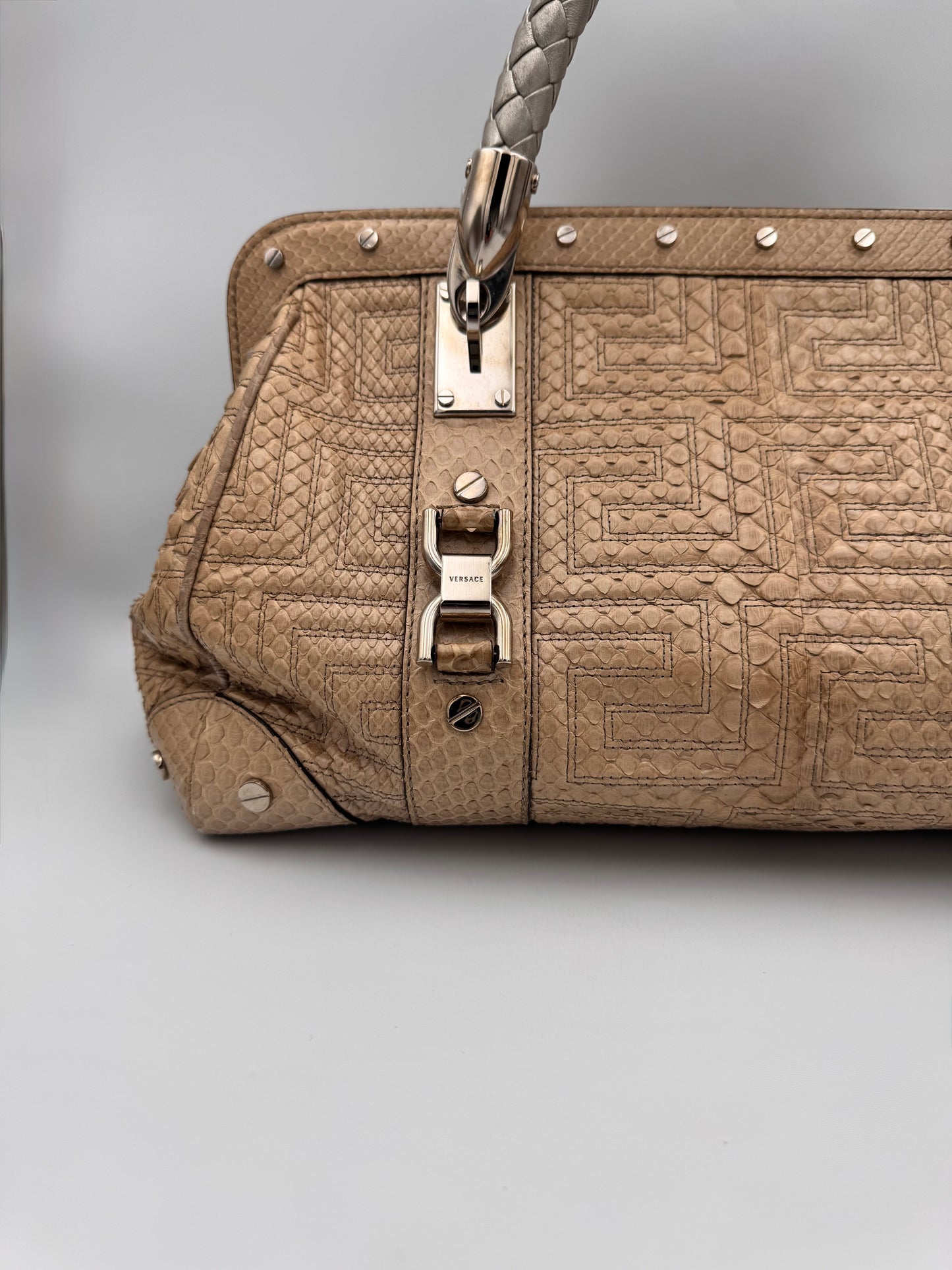 Vintage Gianni Versace Python Handbag