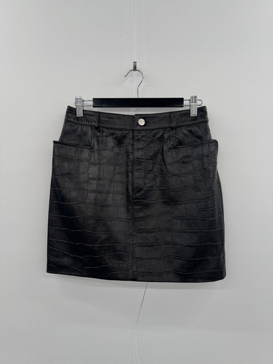 Alessandra Rich Leather Skirt Sz 42