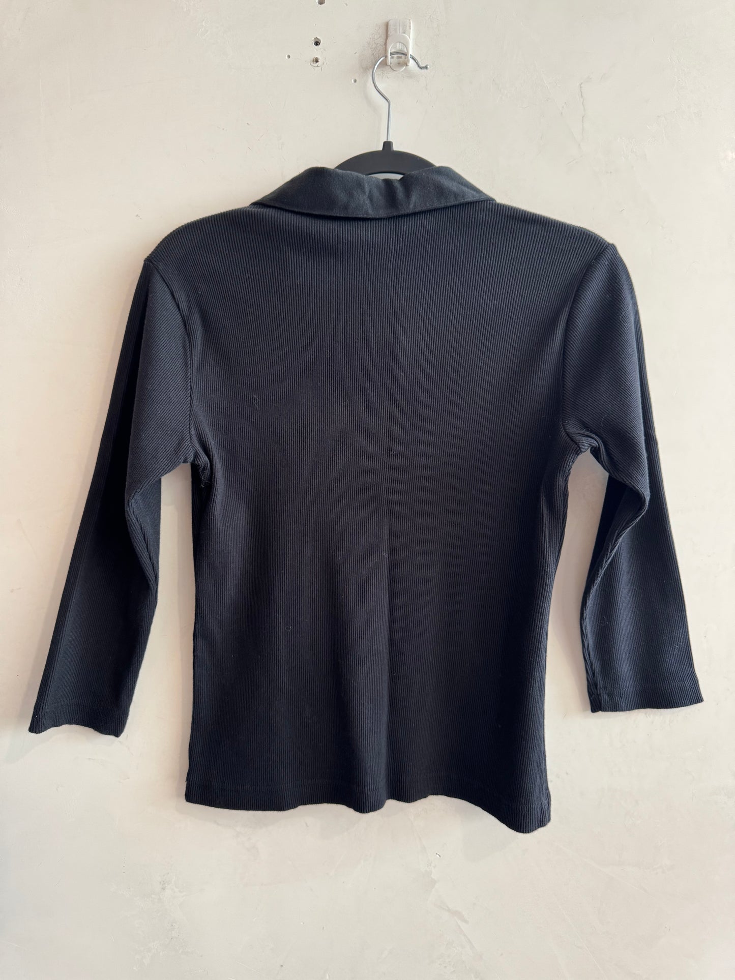 Yvonne Black polo top - size 10
