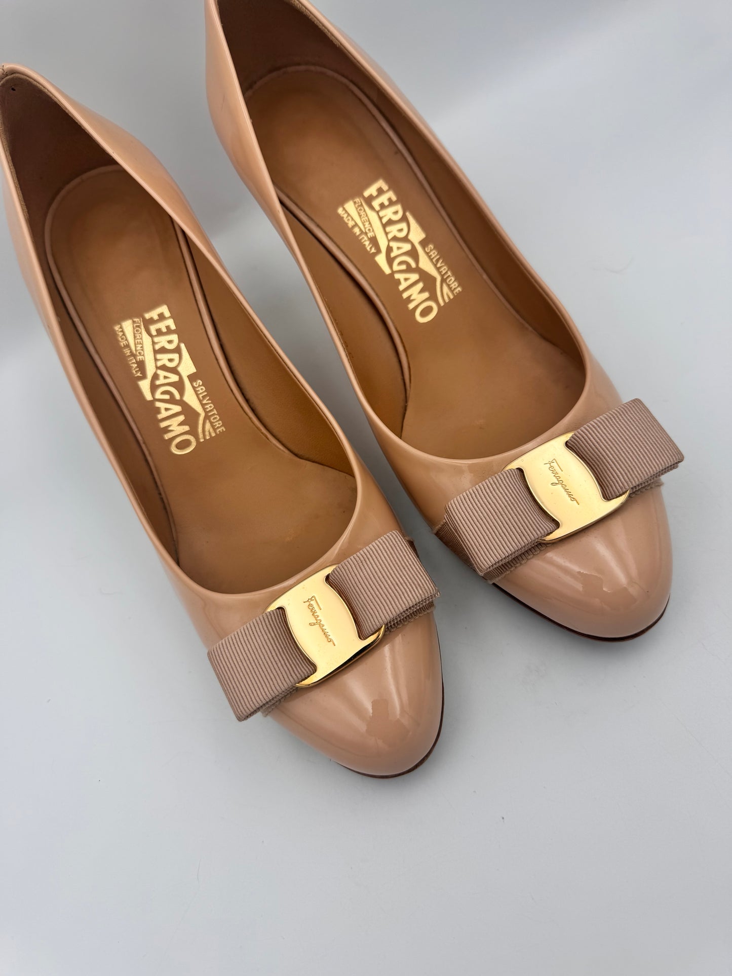 Salvatore Ferragamo Nude Patent Size 7.5