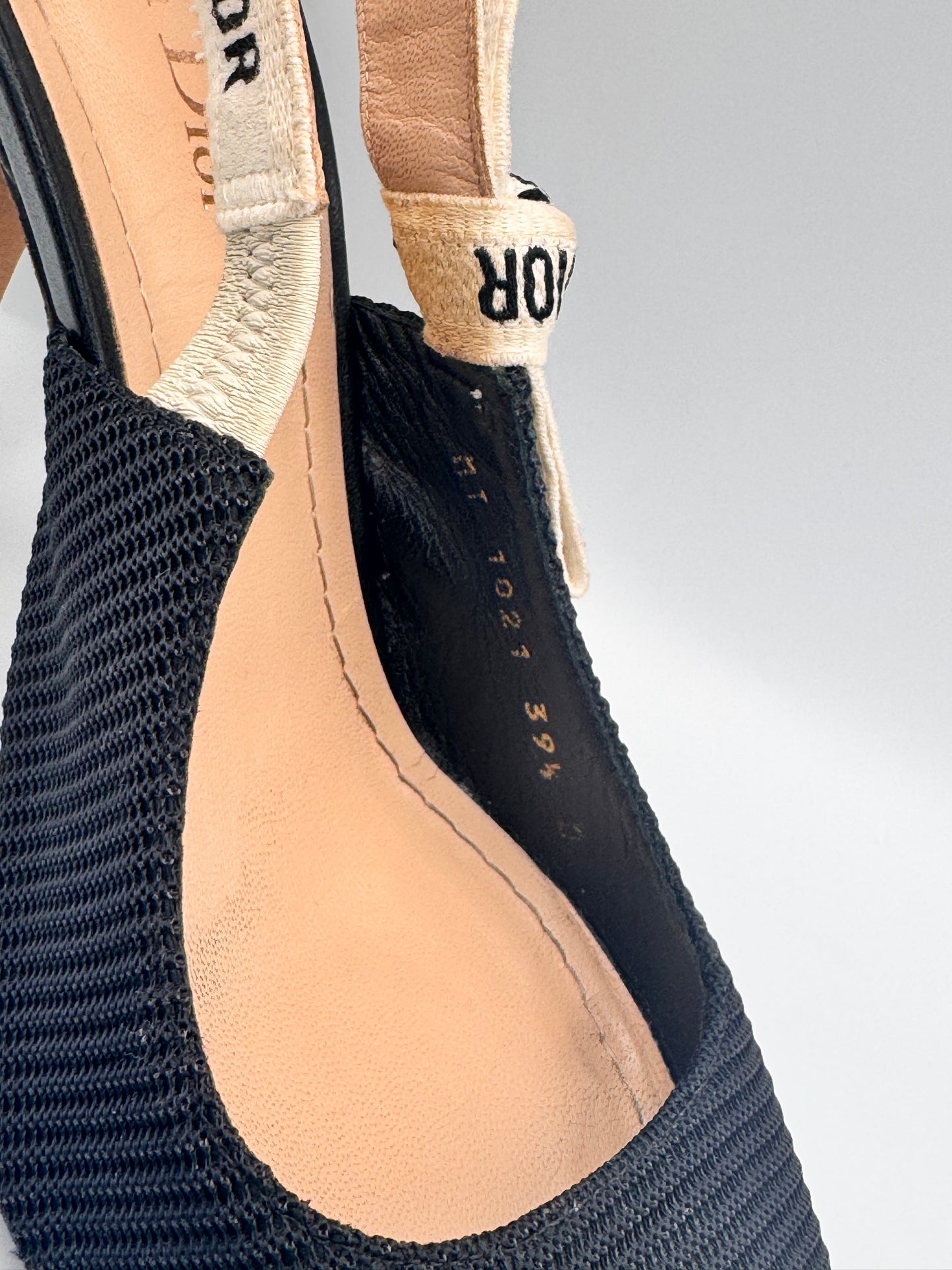 Dior Black Slingback Heel Size 39.5