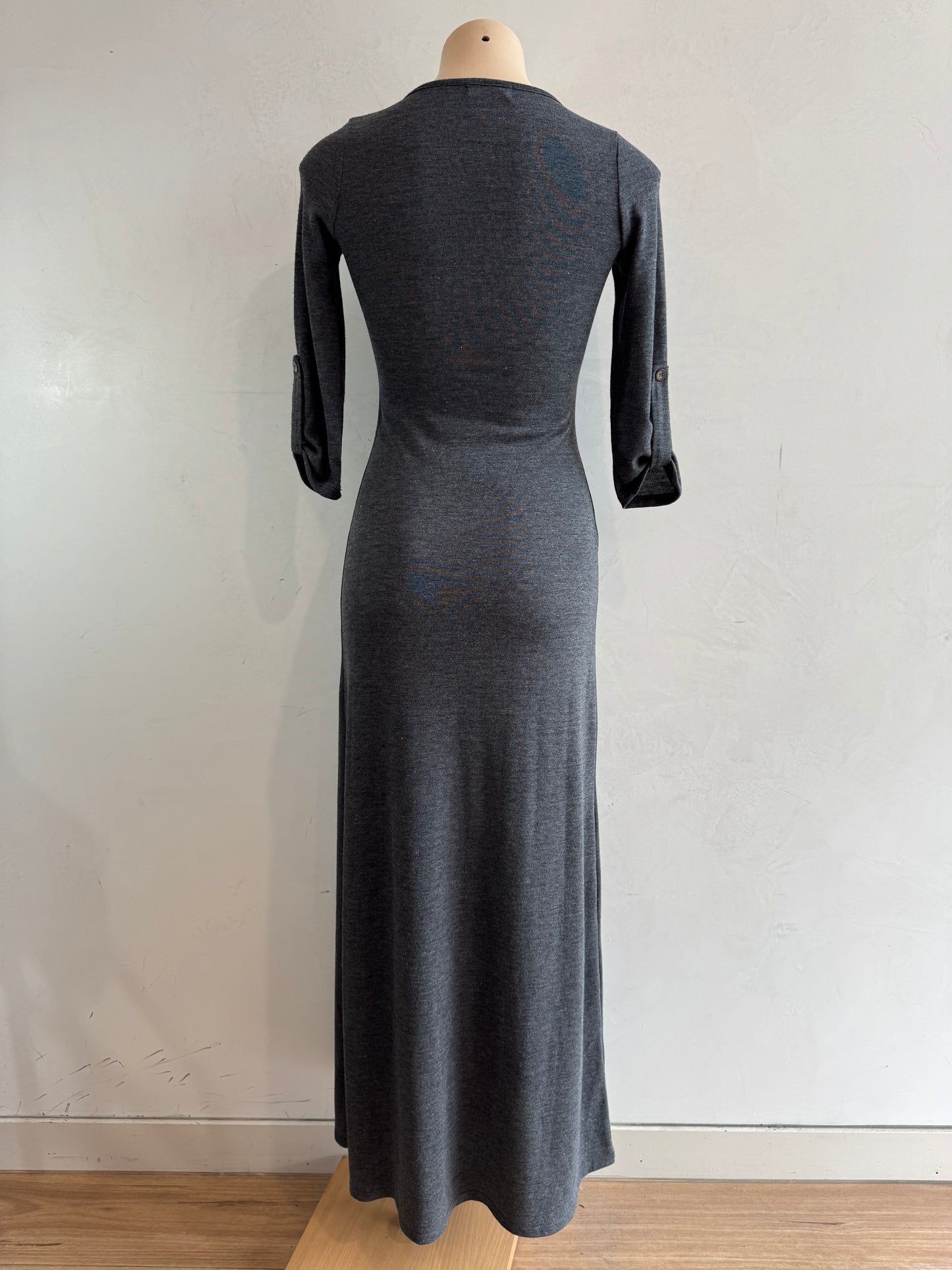 Solemio grey maxi dress - size s