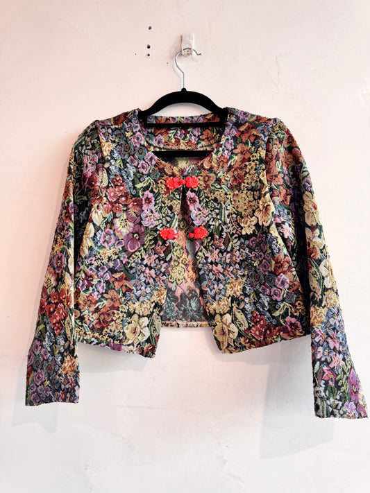 Crop tapestry Jacket- size XS