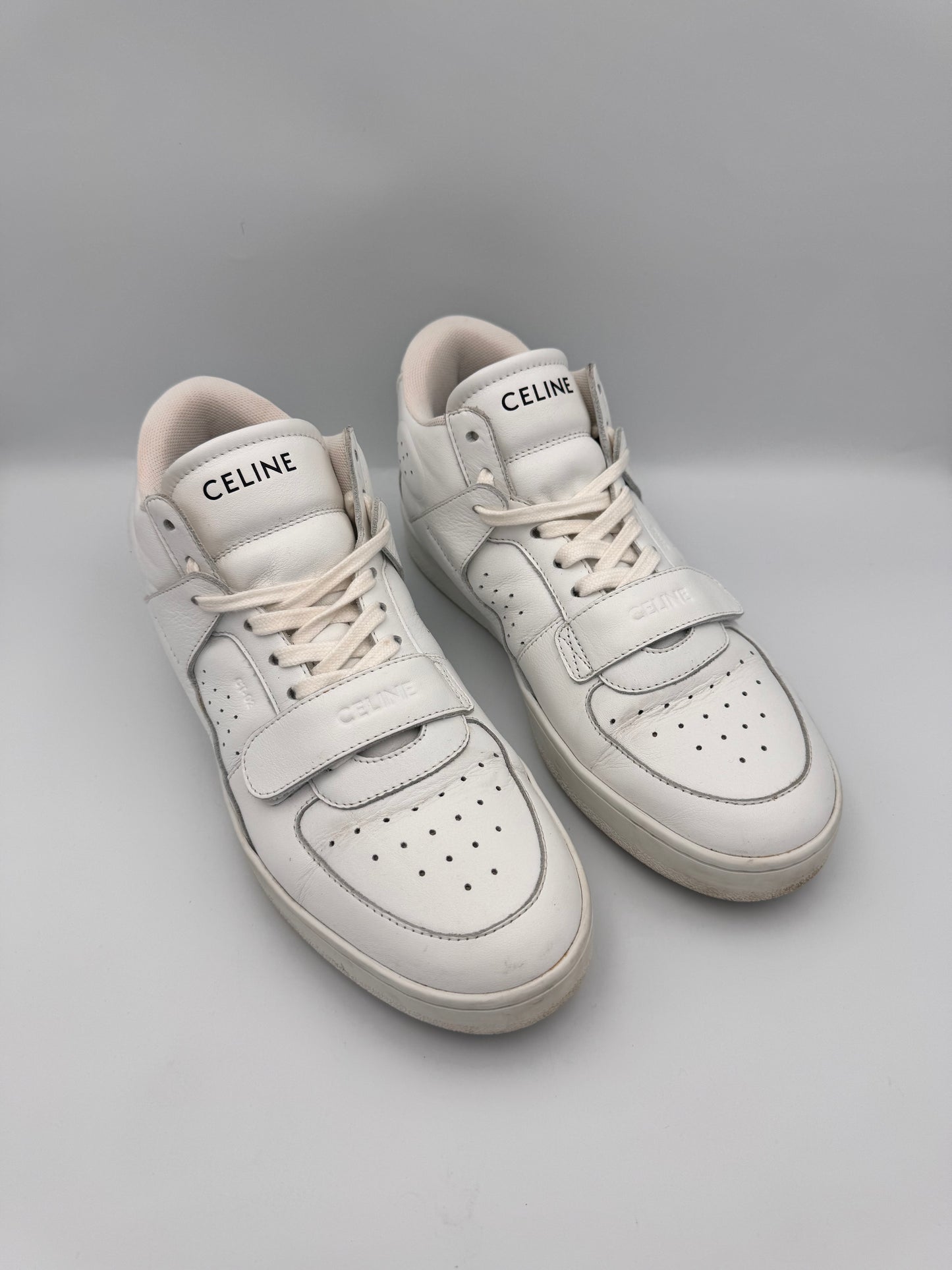 Celine White Mid Sneakers CT-02 Trainer Size 39