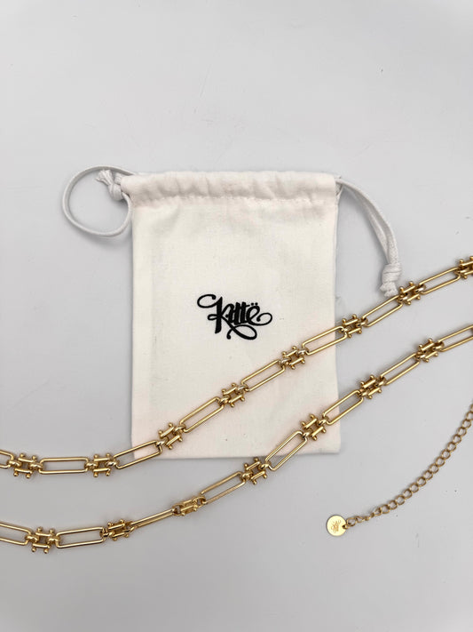 KITTE Long Gold Chain Necklace