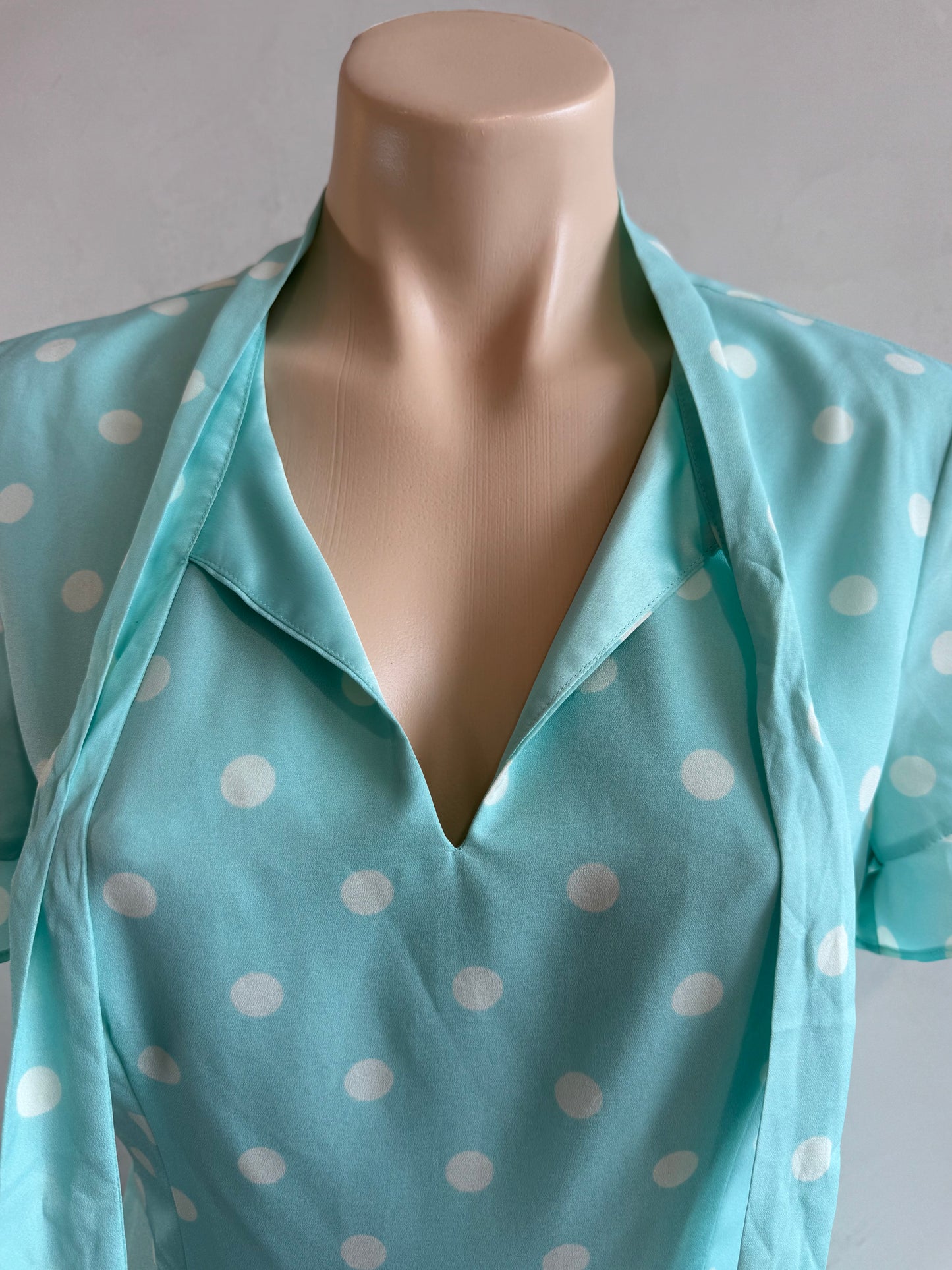 Alannah Hill blue polka dot dress - size 10