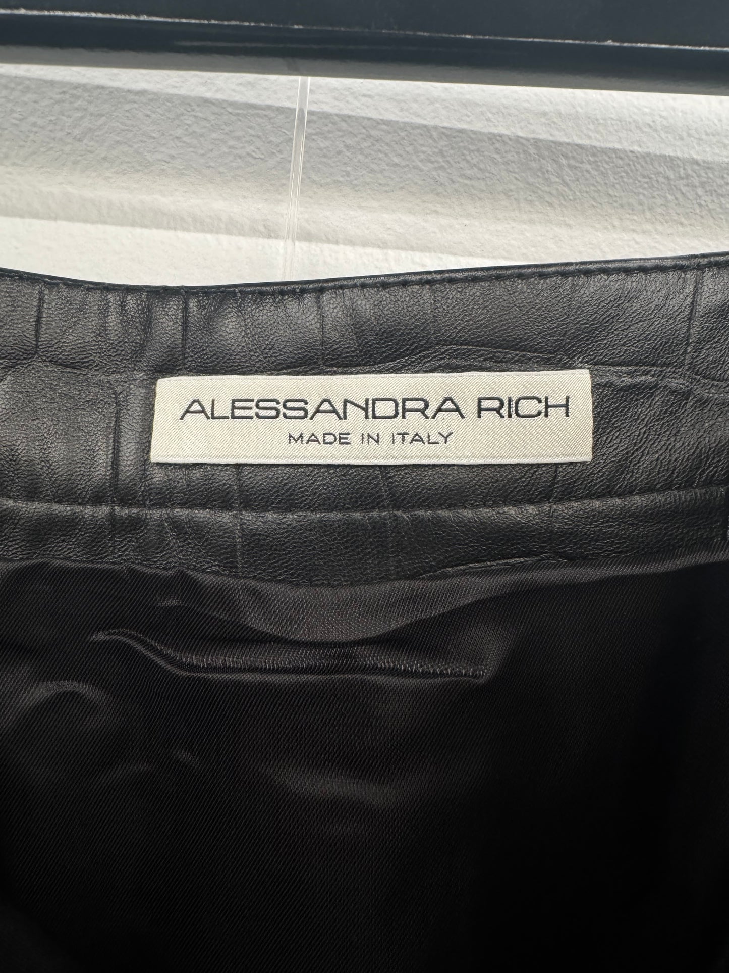 Alessandra Rich Leather Skirt Sz 42