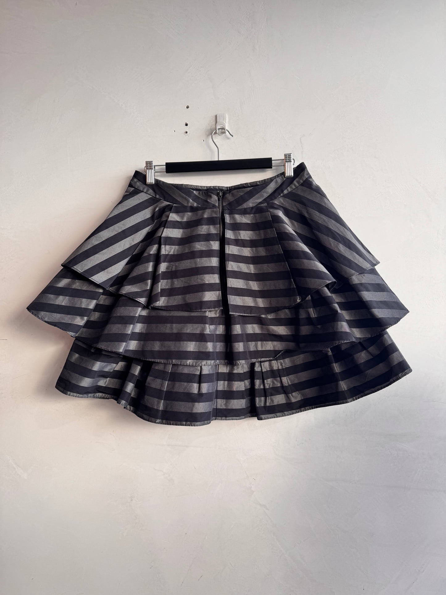 Vintage Cue ruffled striped skirt - size 12