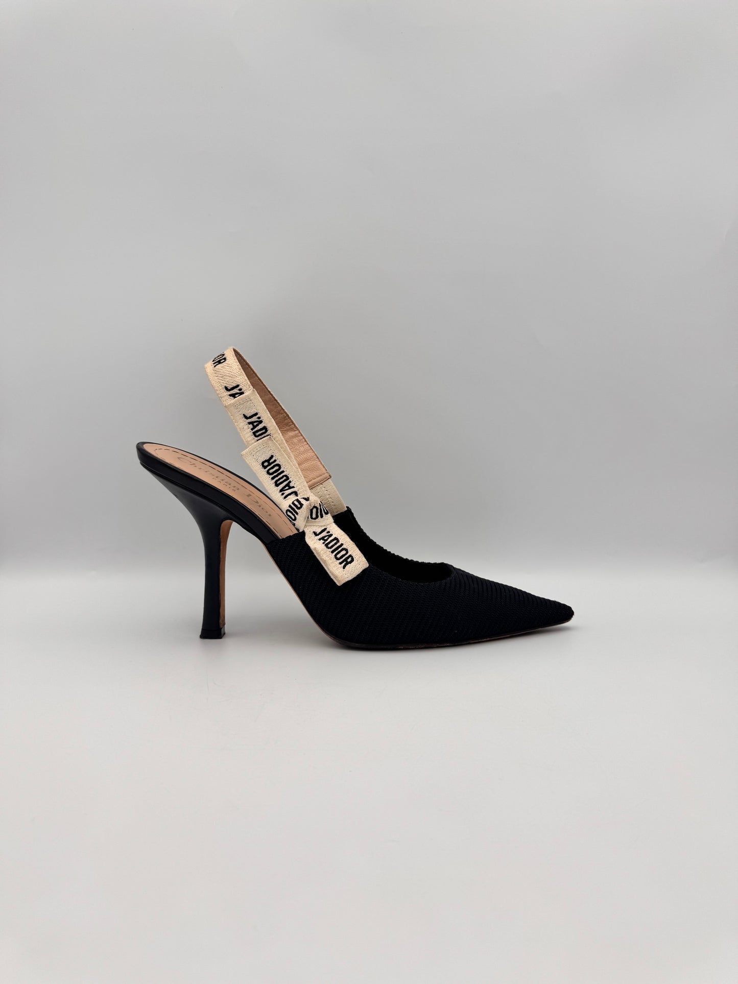 Dior Black Slingback Heel Size 39.5