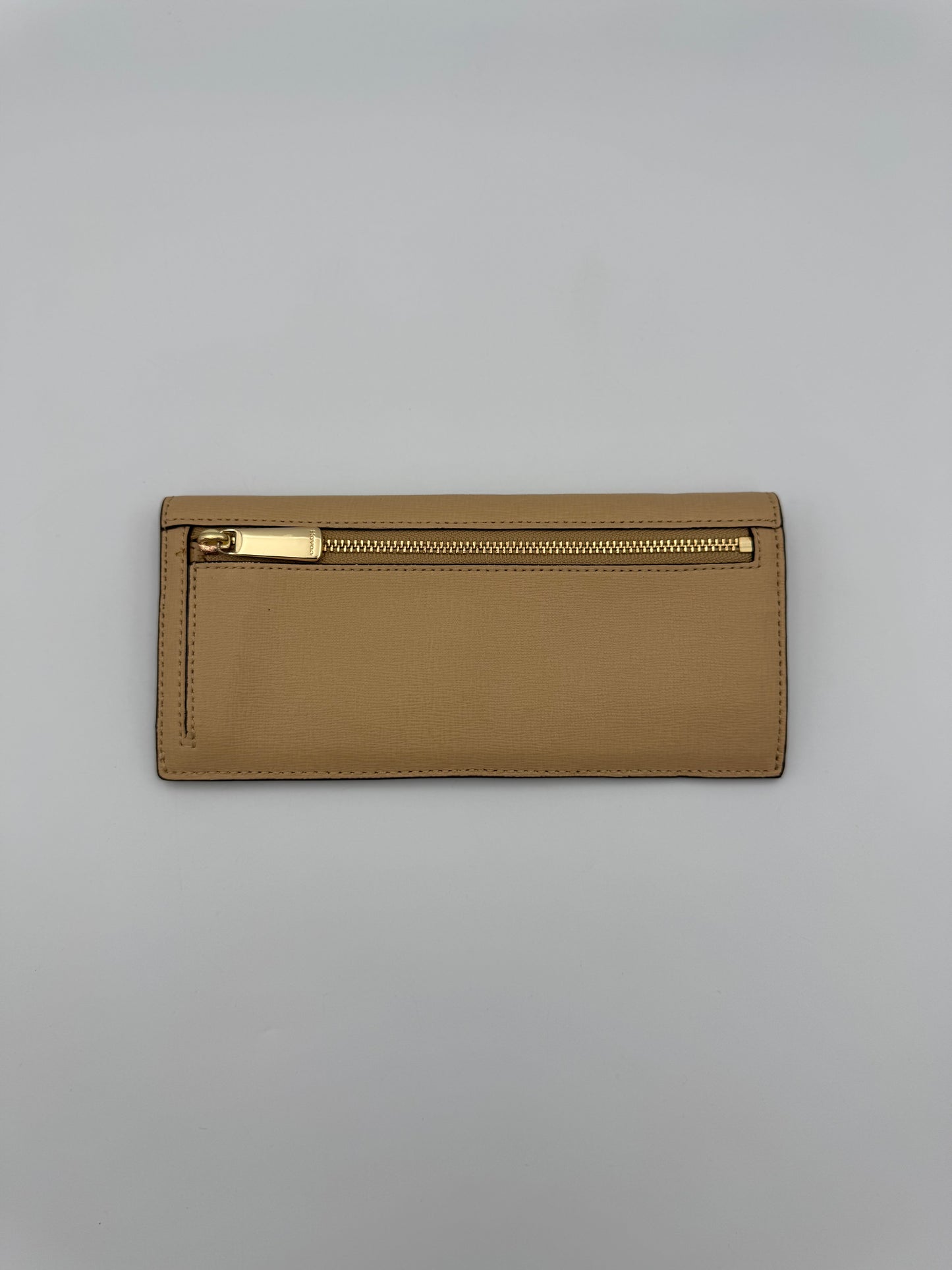 Coach Saffiano Wallet Tan