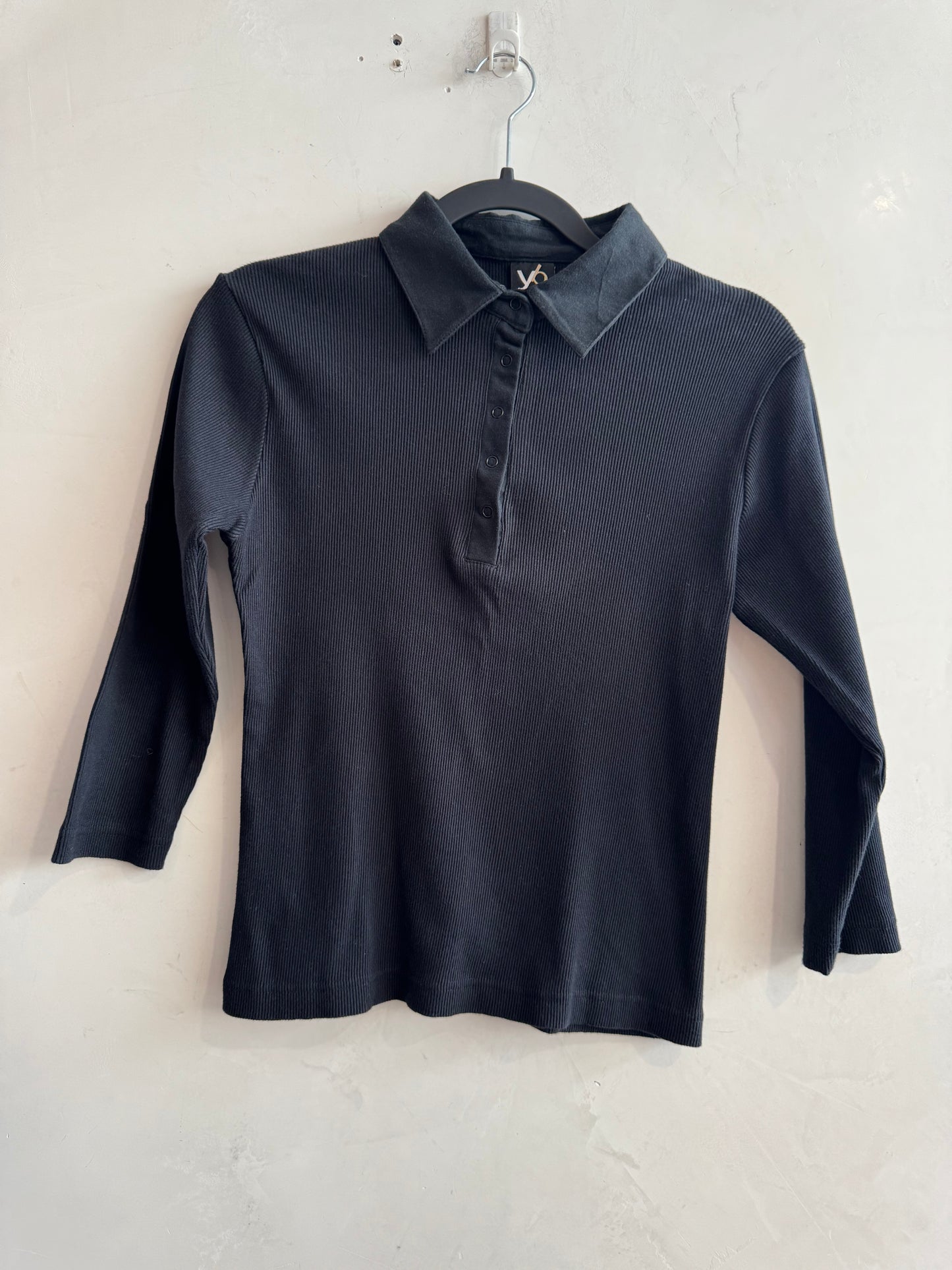 Yvonne Black polo top - size 10