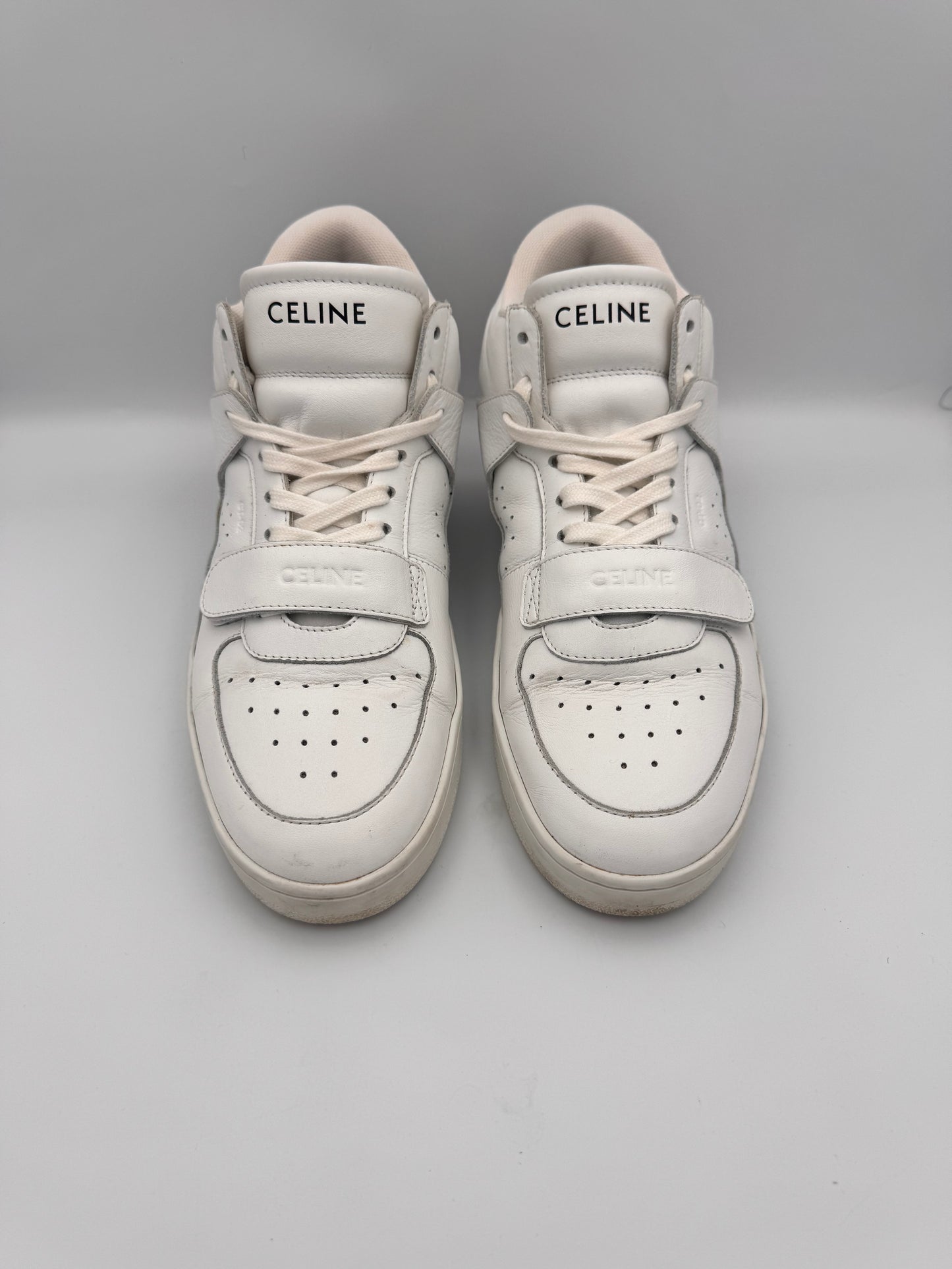 Celine White Mid Sneakers CT-02 Trainer Size 39