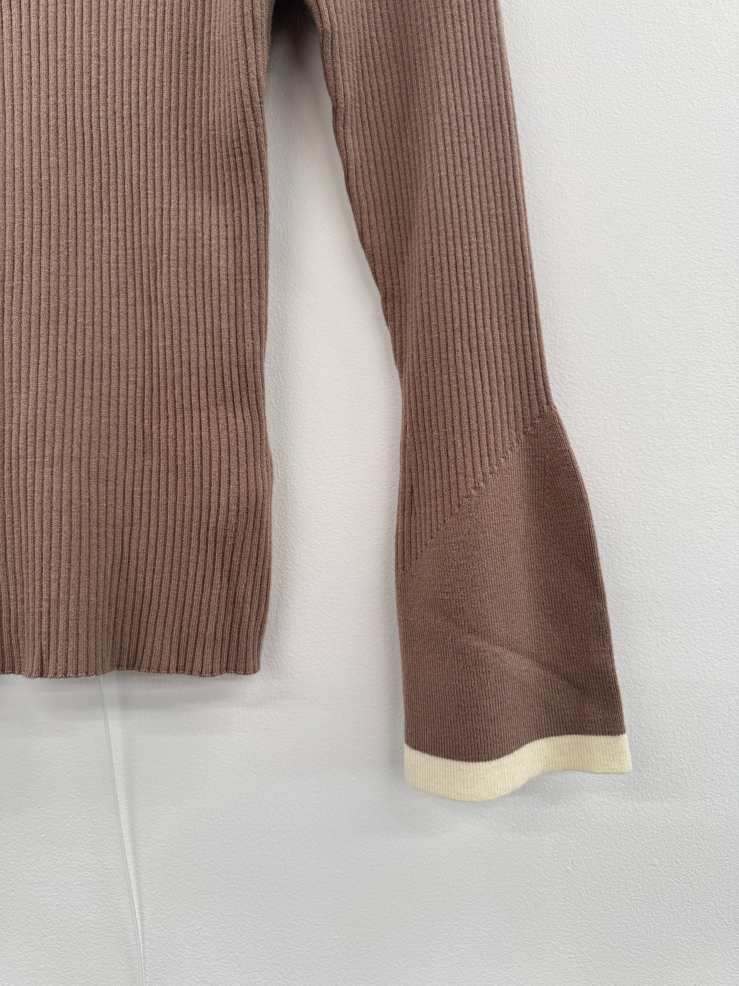 Varely Beige Turtle Neck Sweater - Size M