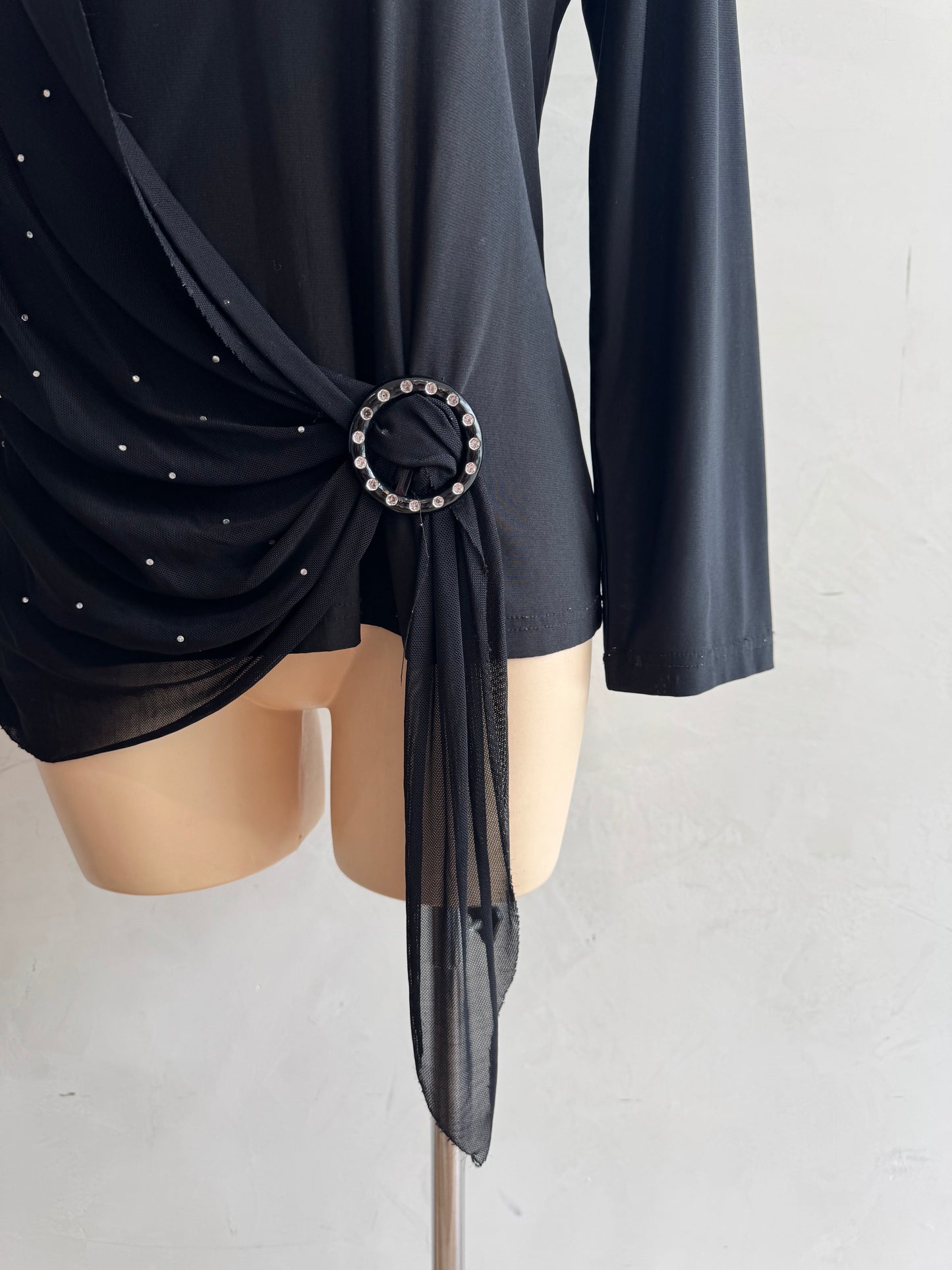 Kate Harris sequin black top - size S