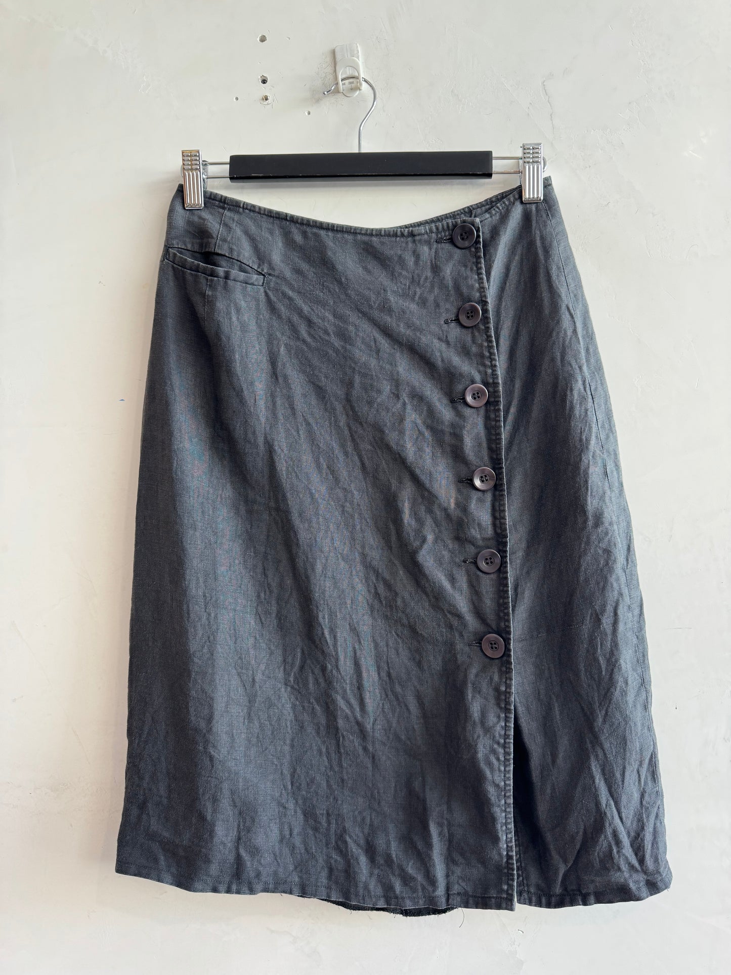 Vintage Country Road Linen Skirt - size 8